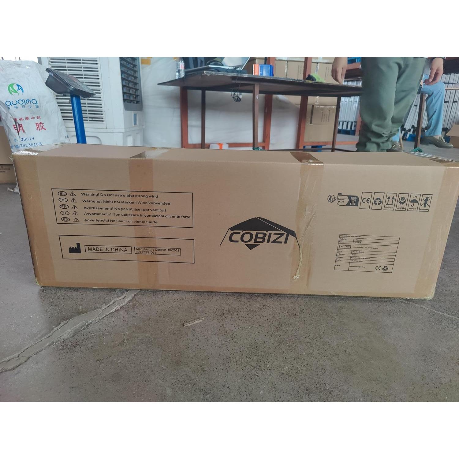 COBIZI 10x20 Pop Up Canopy with 6 Sidewalls, Conical Party Tent 10x20 with 3 Adjustable Height Waterproof, UV-Resistant EZ Outdoor Gazebo with Carry Bag, Sandbag, Stake, Rope for Parties, Commercial