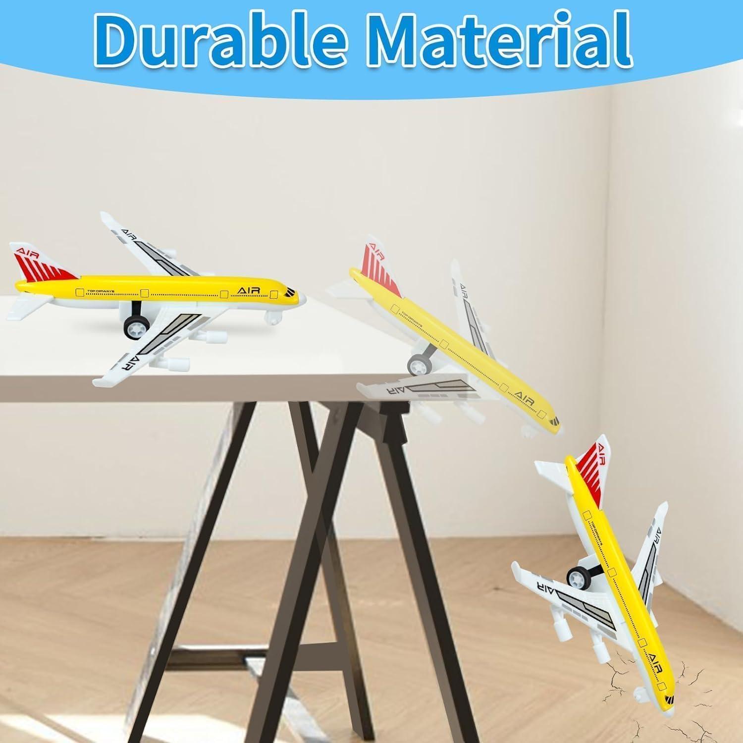 Juguetes de Avión de Metal Tcvents - Paquete de 4 Retroceso