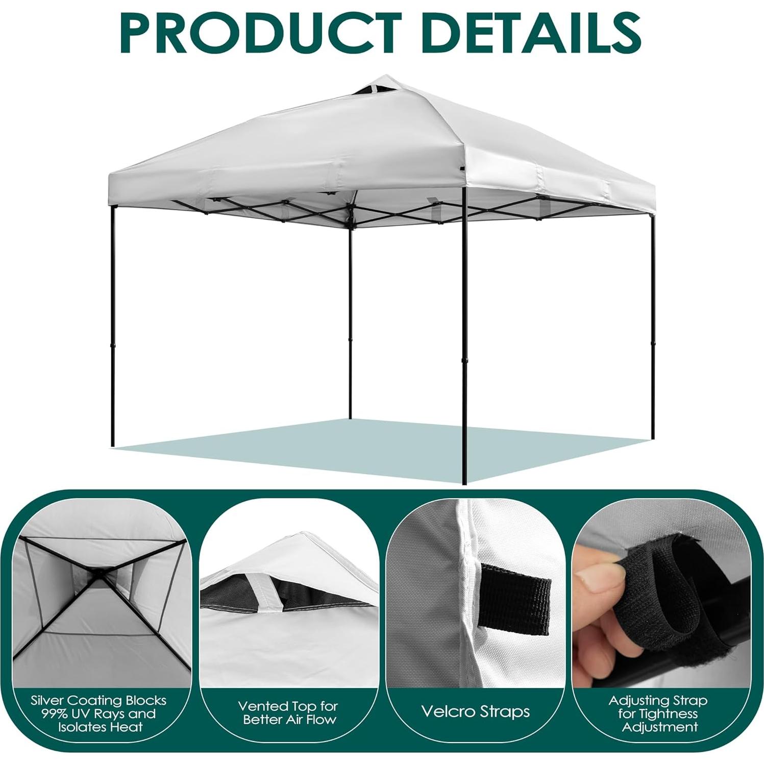 Cubierta de Reemplazo NINAT 3x3m Impermeable Blanca con Ventilación