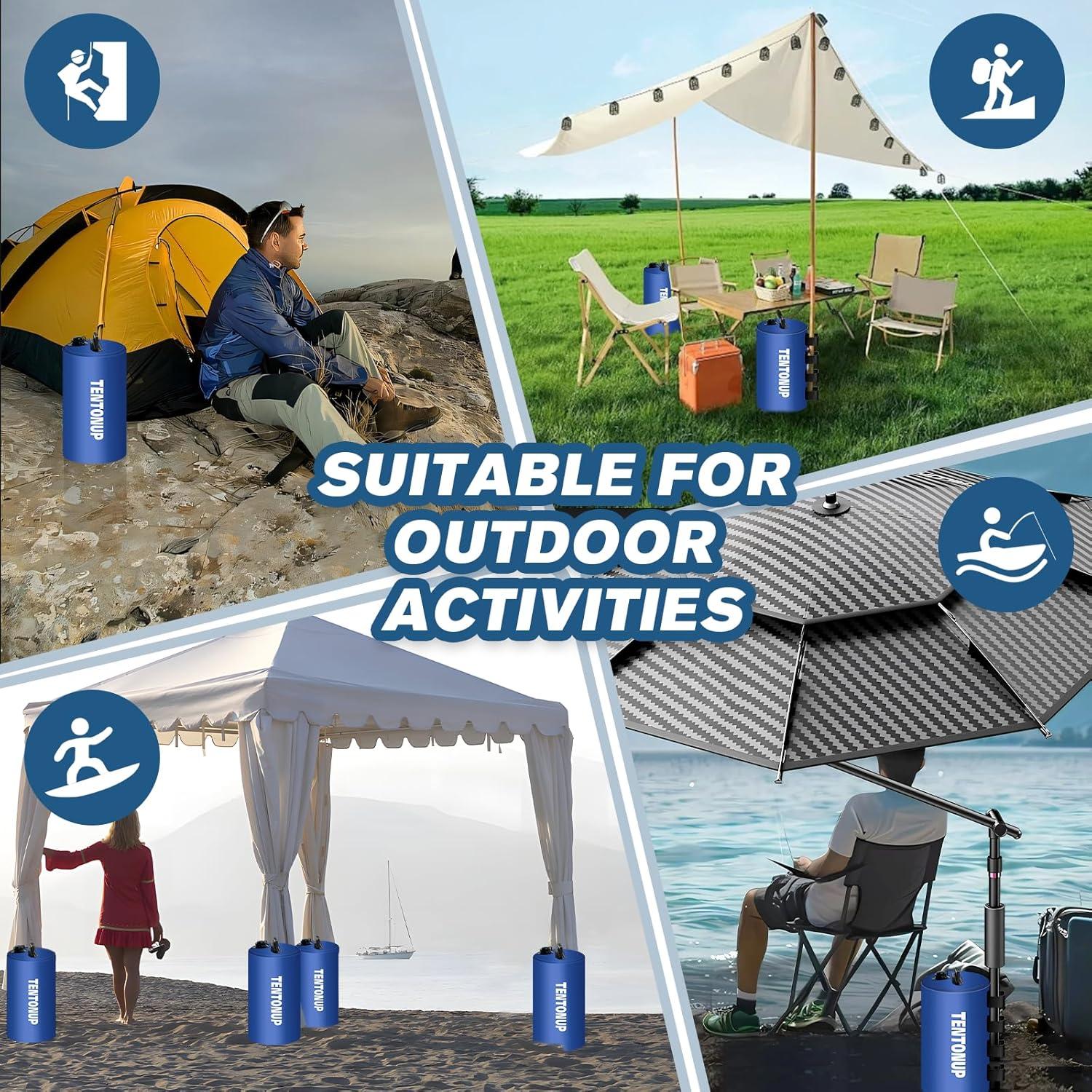 Bolsas de Peso para Carpa TENTONUP 220LBS 4PCS Azul