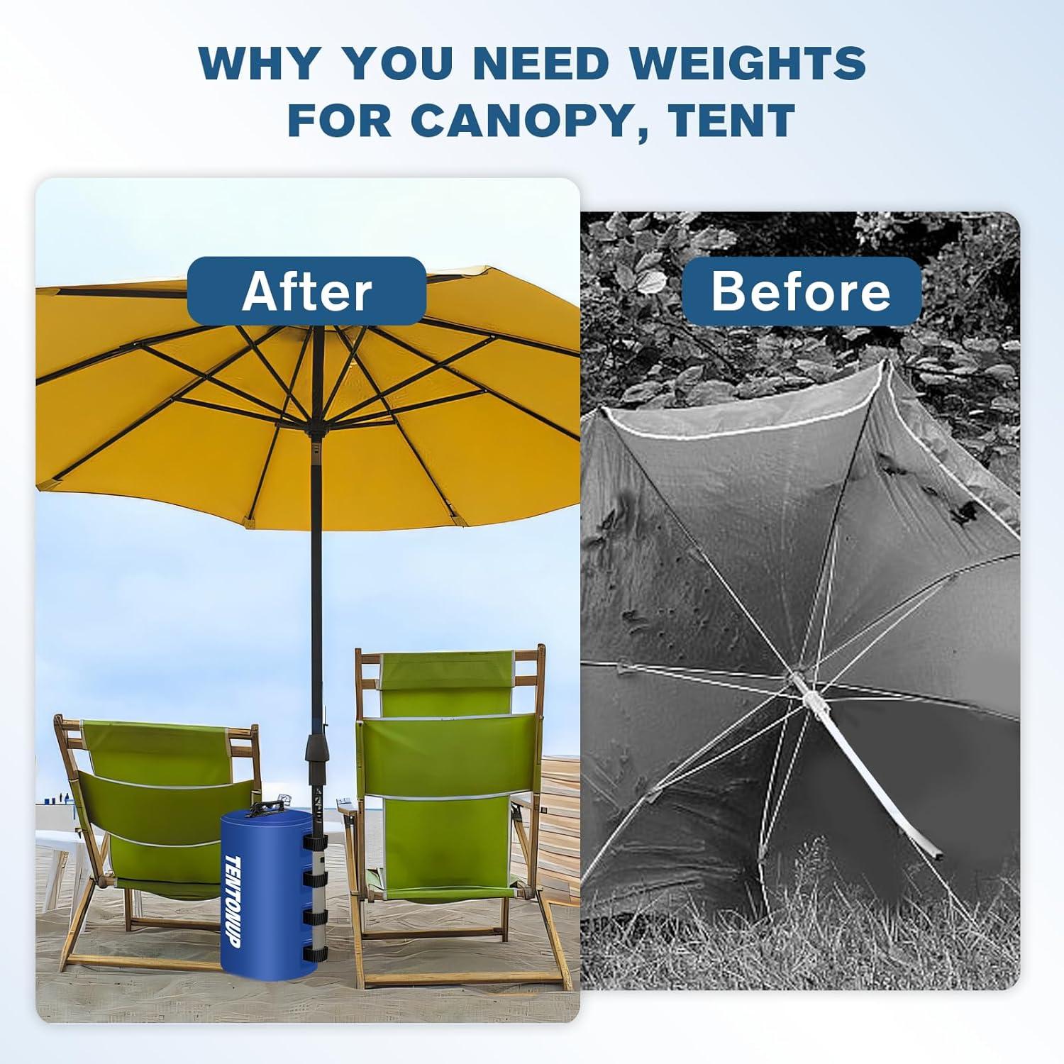 Bolsas de Peso para Carpa TENTONUP 220LBS 4PCS Azul