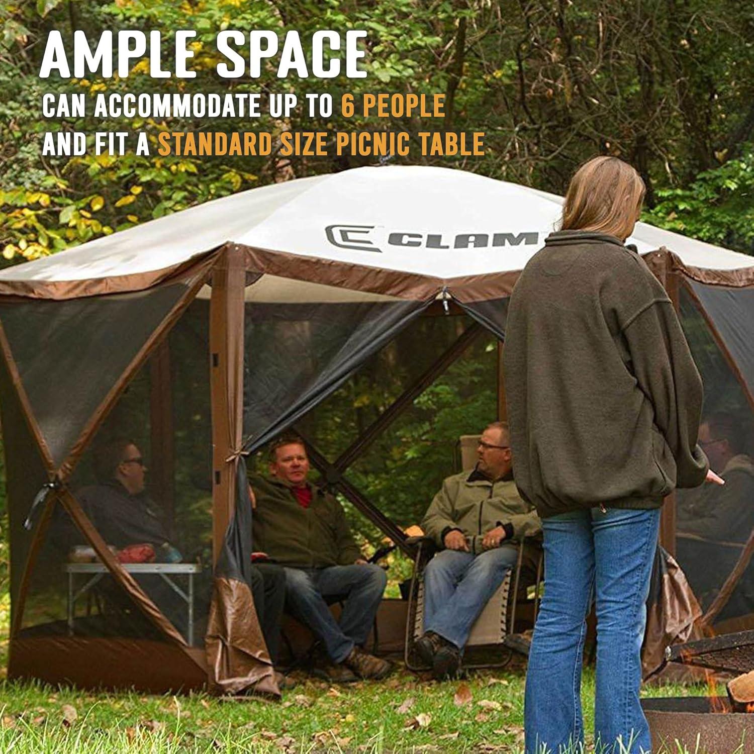 Carpa Plegable CLAM 3.5x3.5m Marrón con Mosquitera