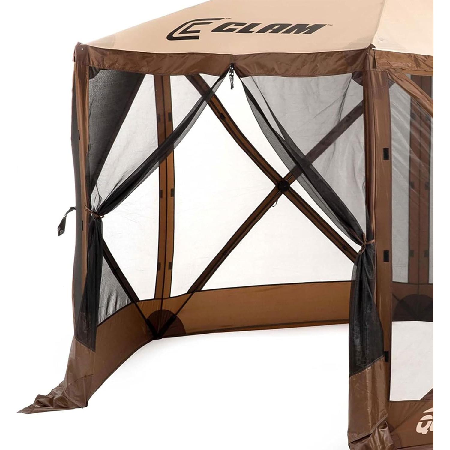Carpa Plegable CLAM 3.5x3.5m Marrón con Mosquitera