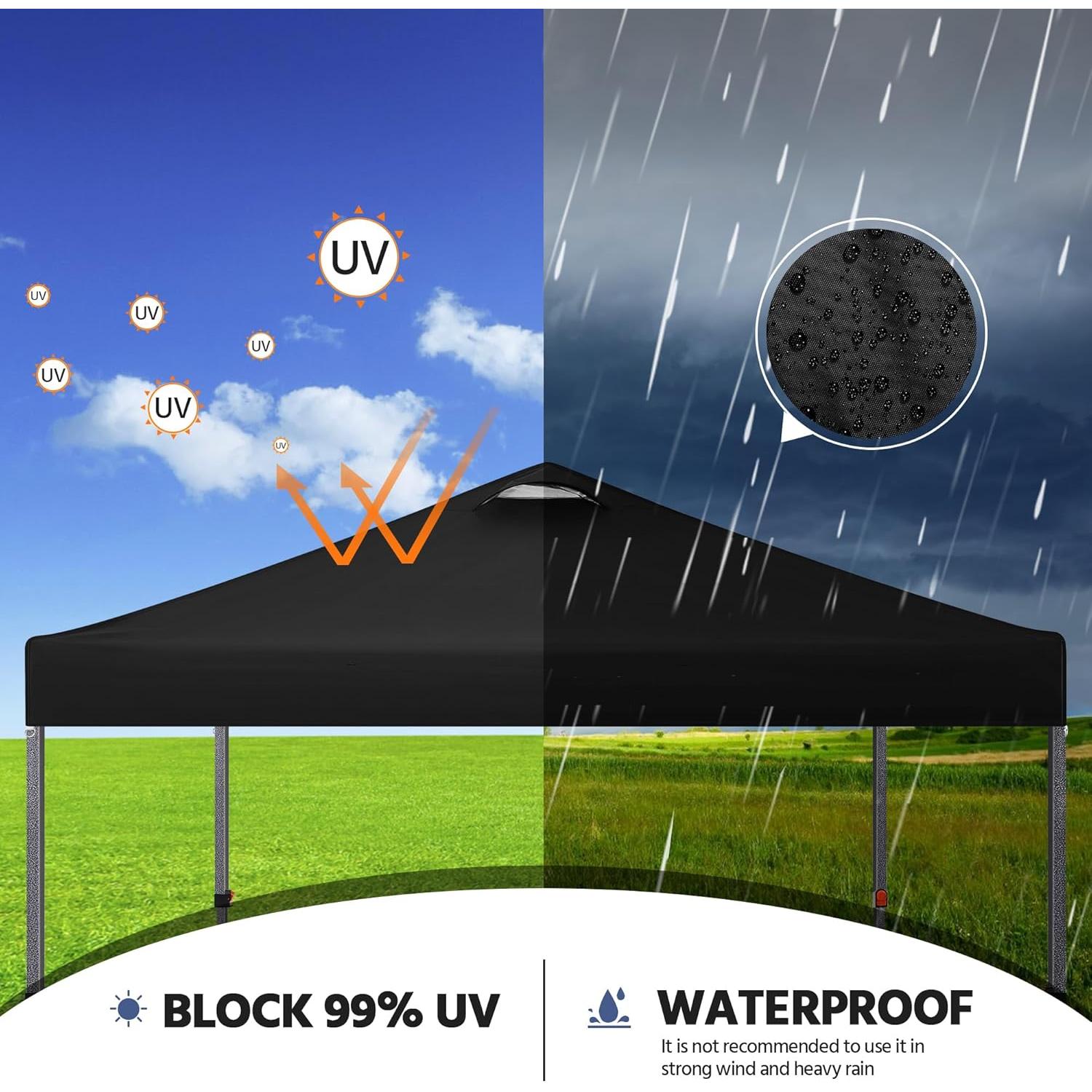 Carpa Plegable Yaheetech 3x3m Resistente al Agua con Accesorios