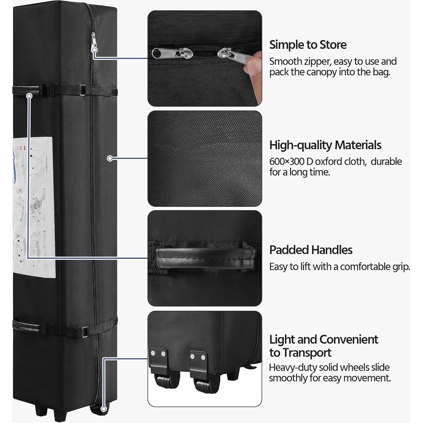 Carpa Plegable Yaheetech 3x3m Resistente al Agua con Accesorios