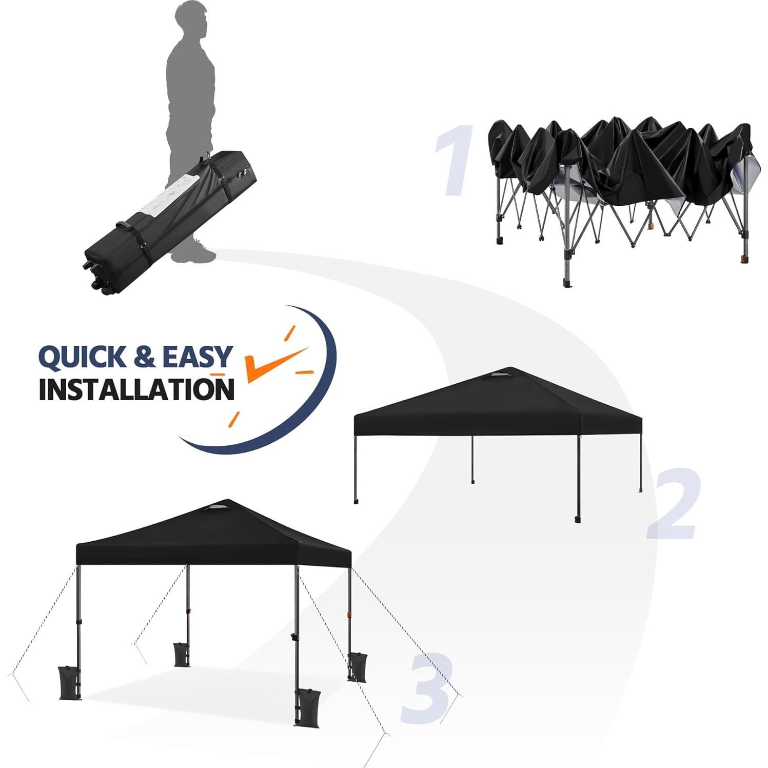 Carpa Plegable Yaheetech 3x3m Resistente al Agua con Accesorios