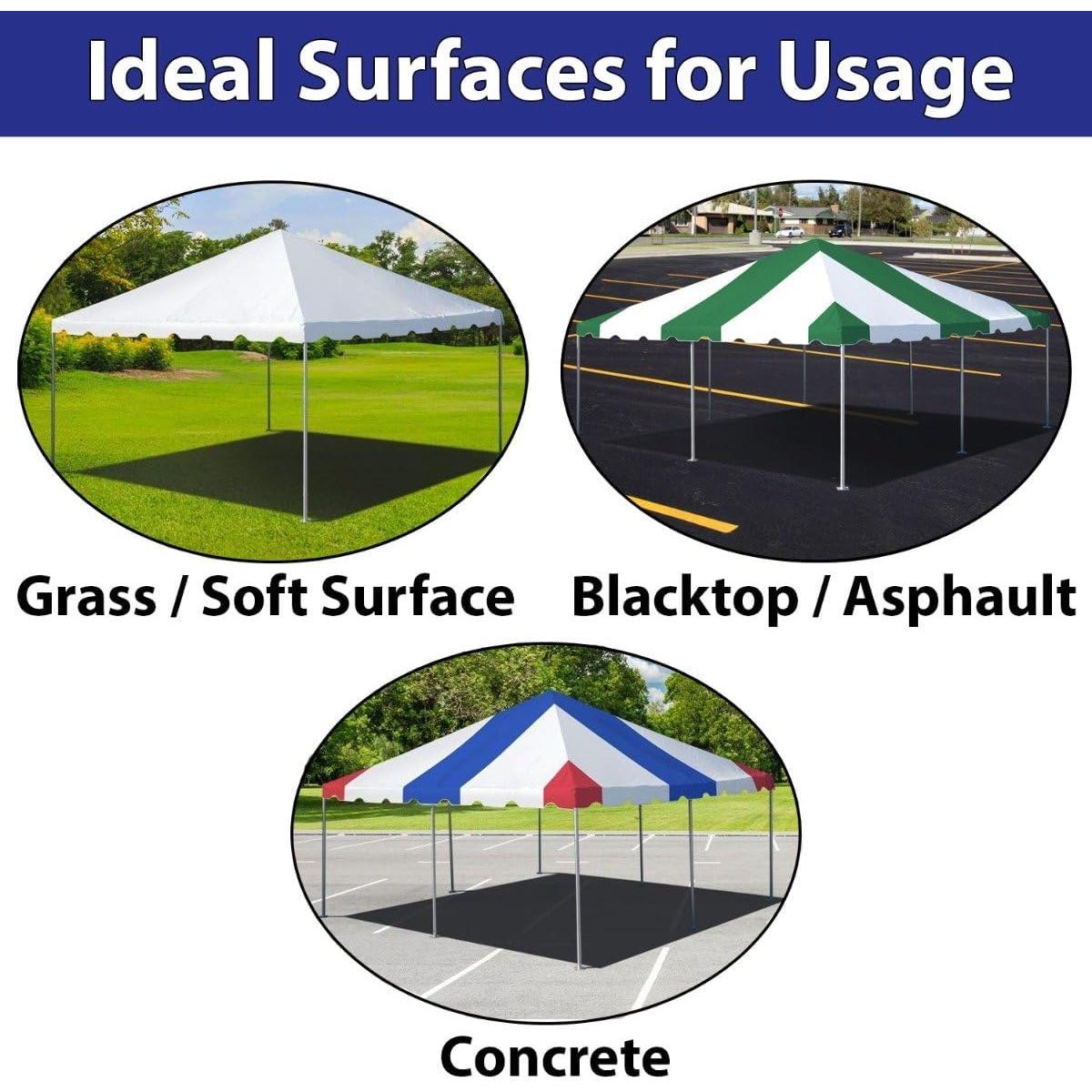 Party Tents Direct 10x10 Heavy-Duty Waterproof Canopy Tent - Steel Frame Outdoor Gazebo for Weddings, Parties & Camping - White Vinyl Cover
