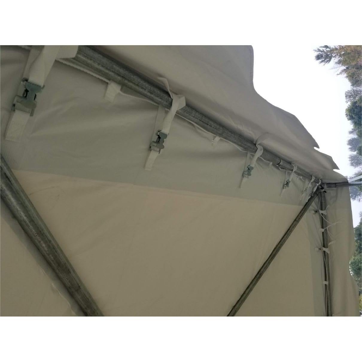 Party Tents Direct 10x10 Heavy-Duty Waterproof Canopy Tent - Steel Frame Outdoor Gazebo for Weddings, Parties & Camping - White Vinyl Cover