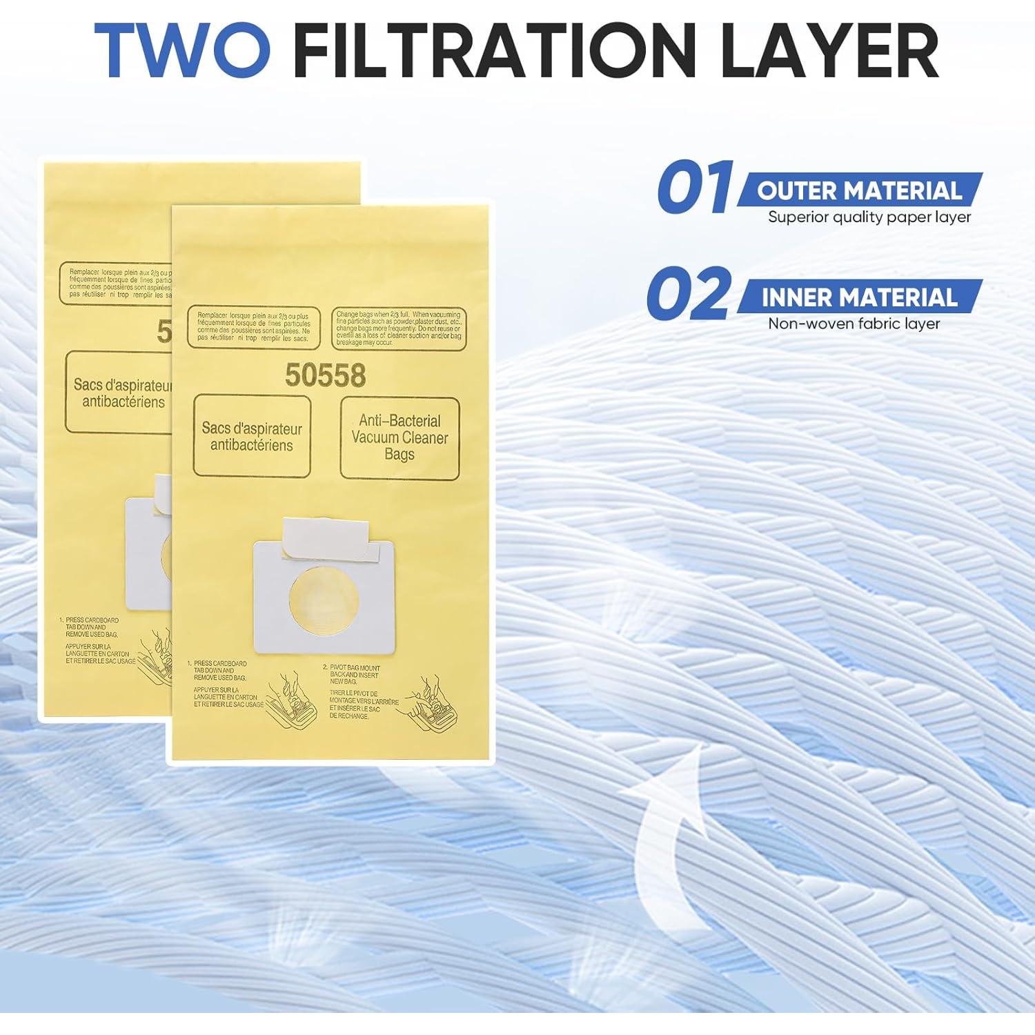 20 Bolsas de Vacío BIHARNT Tipo C/Q para Aspiradoras Kenmore