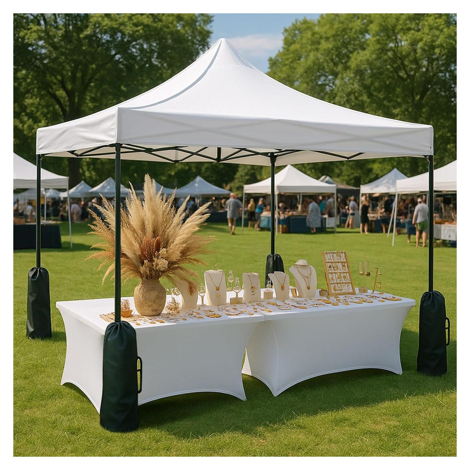 Carpa de Dosel 10x10ft Yoojahow + 2 Mesas Plegables + Fundas