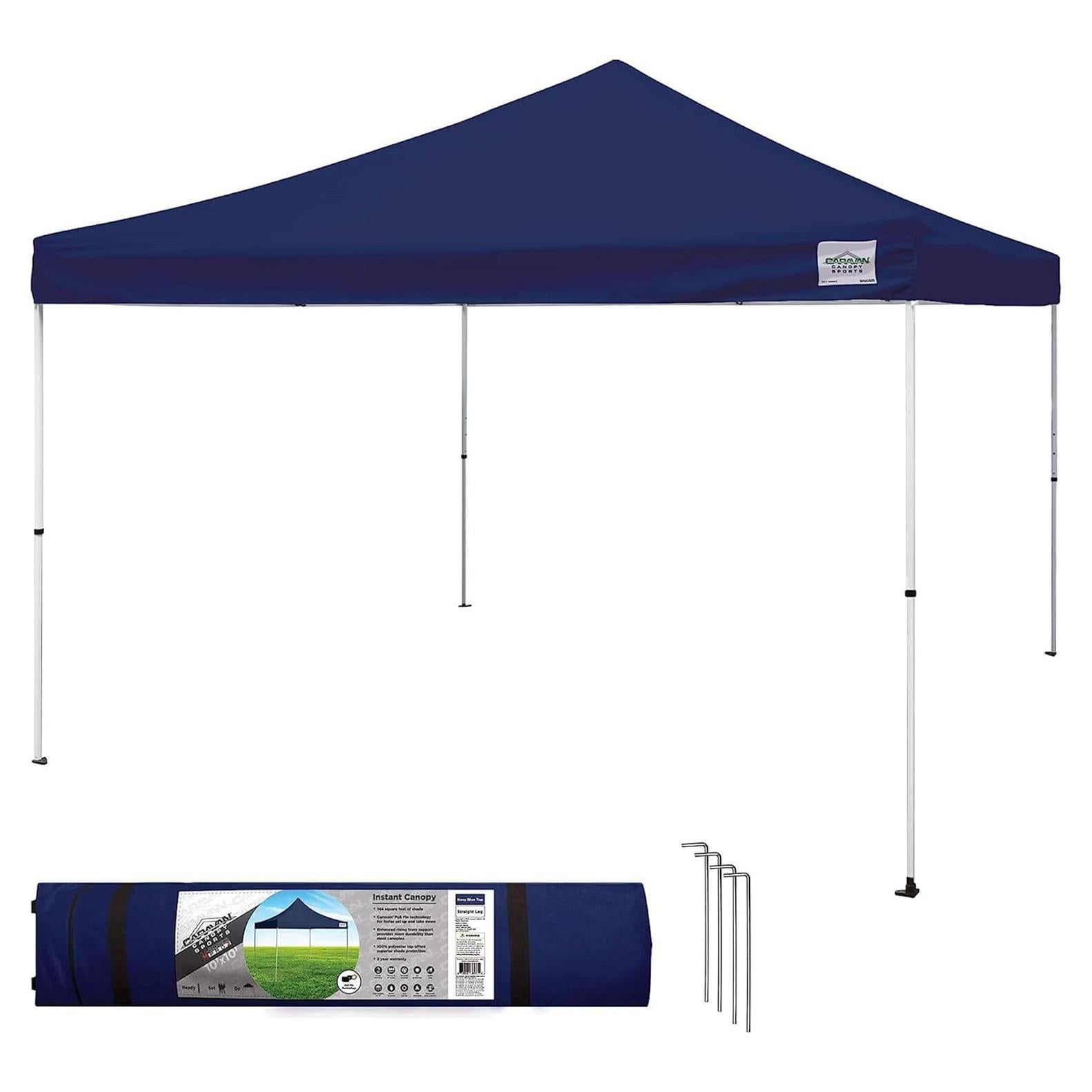 Carpa Instantánea Caravan 3.66x3.66m Azul Marino Poliester