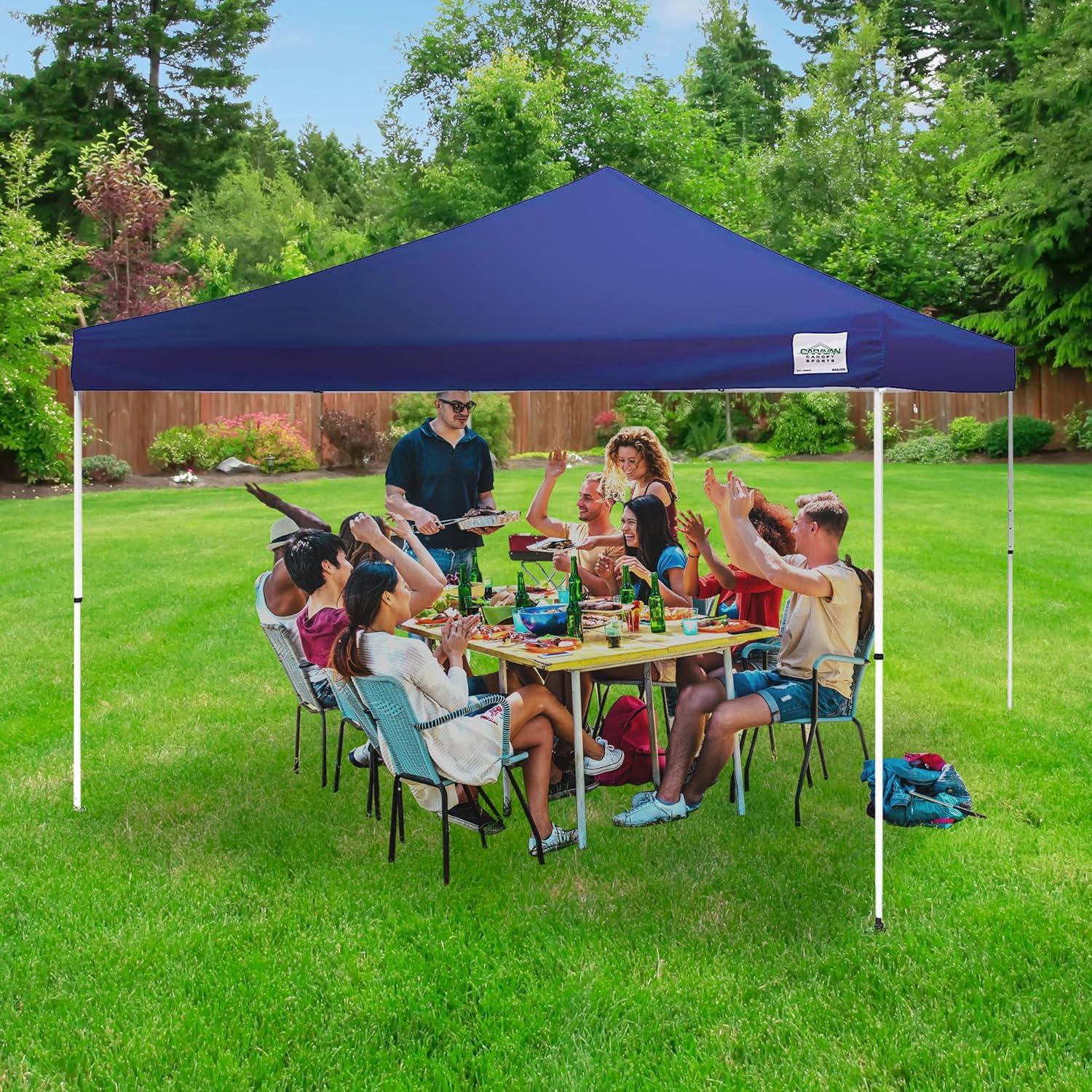 Carpa Instantánea Caravan 3.66x3.66m Azul Marino Poliester