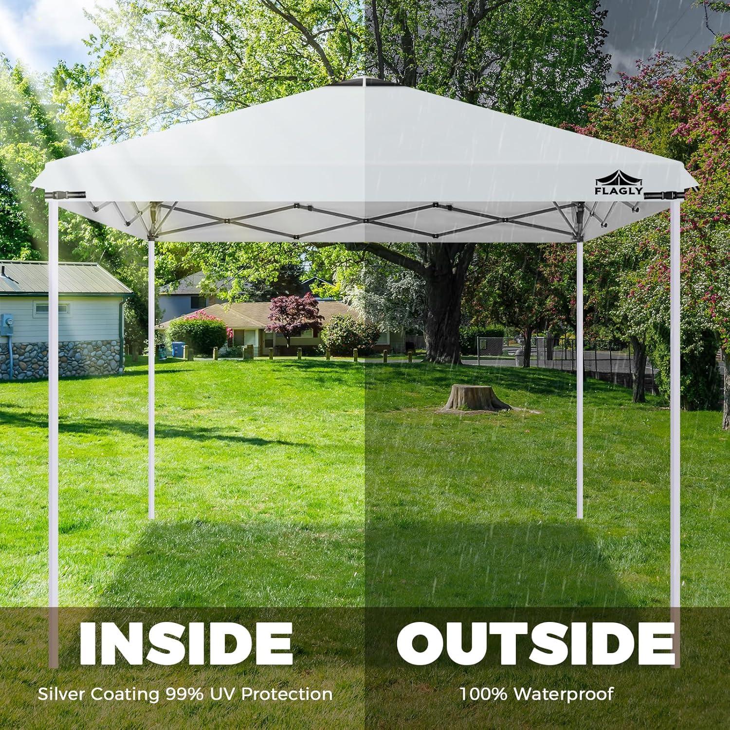 Cubierta de Techo de Carpa FLAGLY 3.05x3.05m Impermeable UV