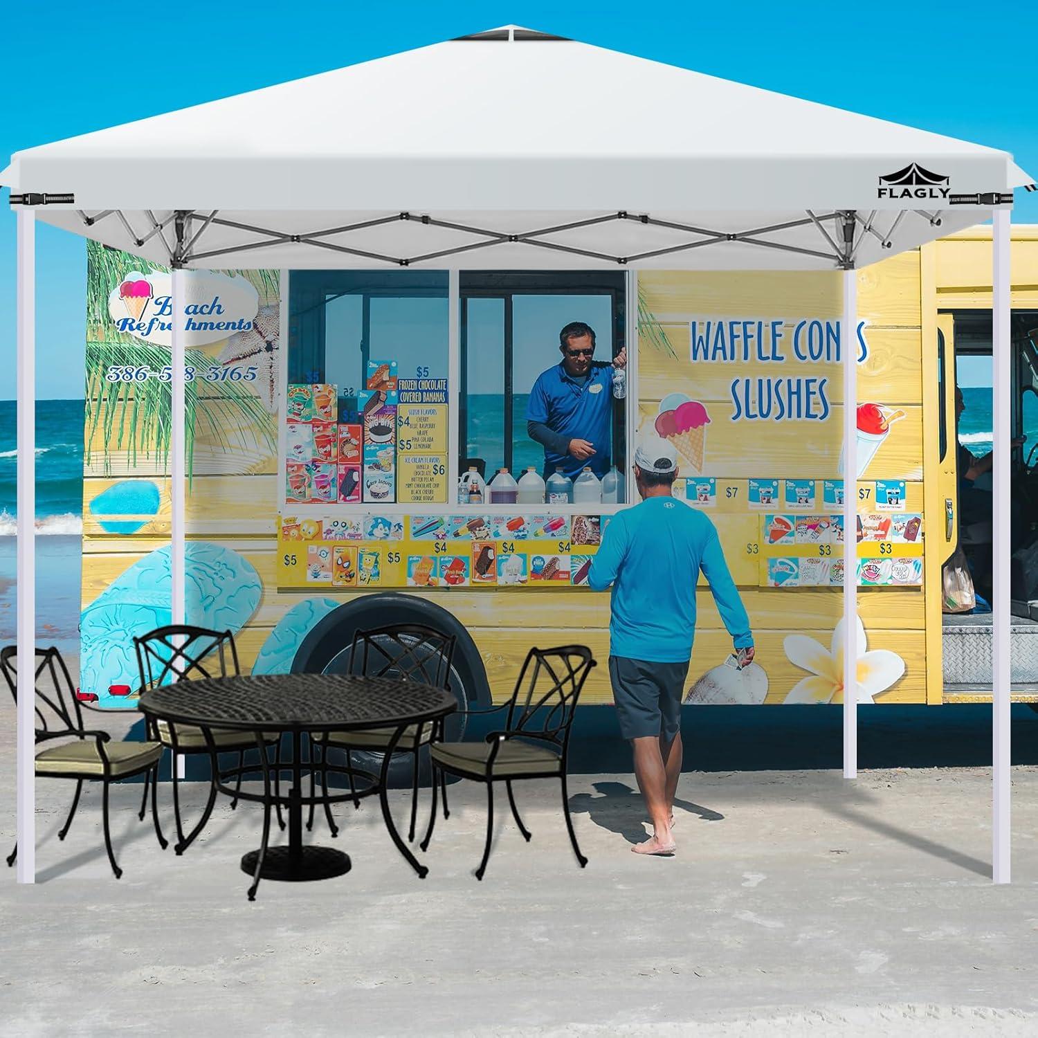 Cubierta de Techo de Carpa FLAGLY 3.05x3.05m Impermeable UV