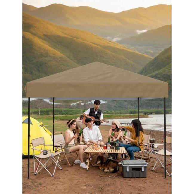 Carpa Pop Up 3x3m GarveeLife Caqui con 3 Paredes Laterales