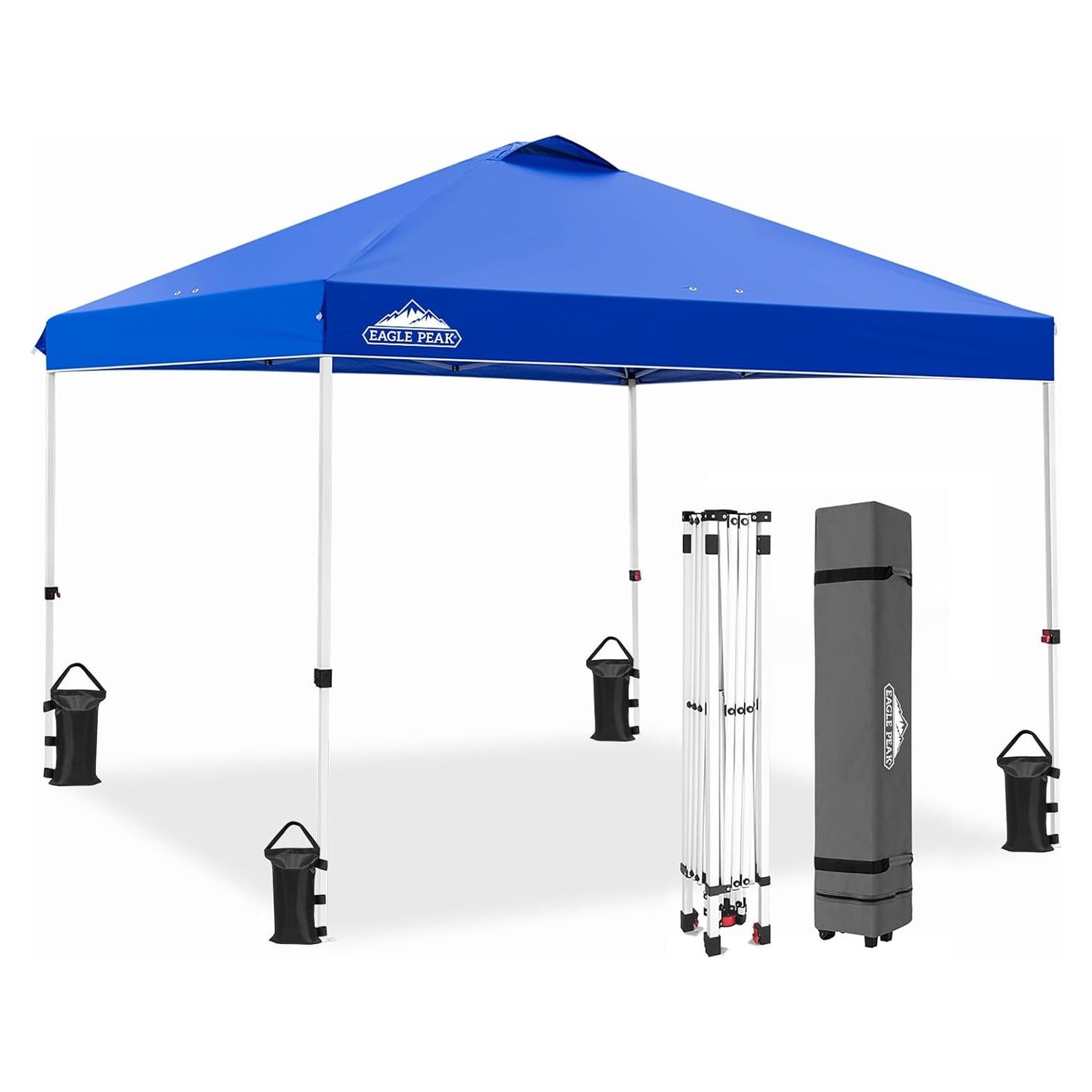 Carpa Pop Up EAGLE PEAK 3x3 m Azul con Bolsa y Accesorios