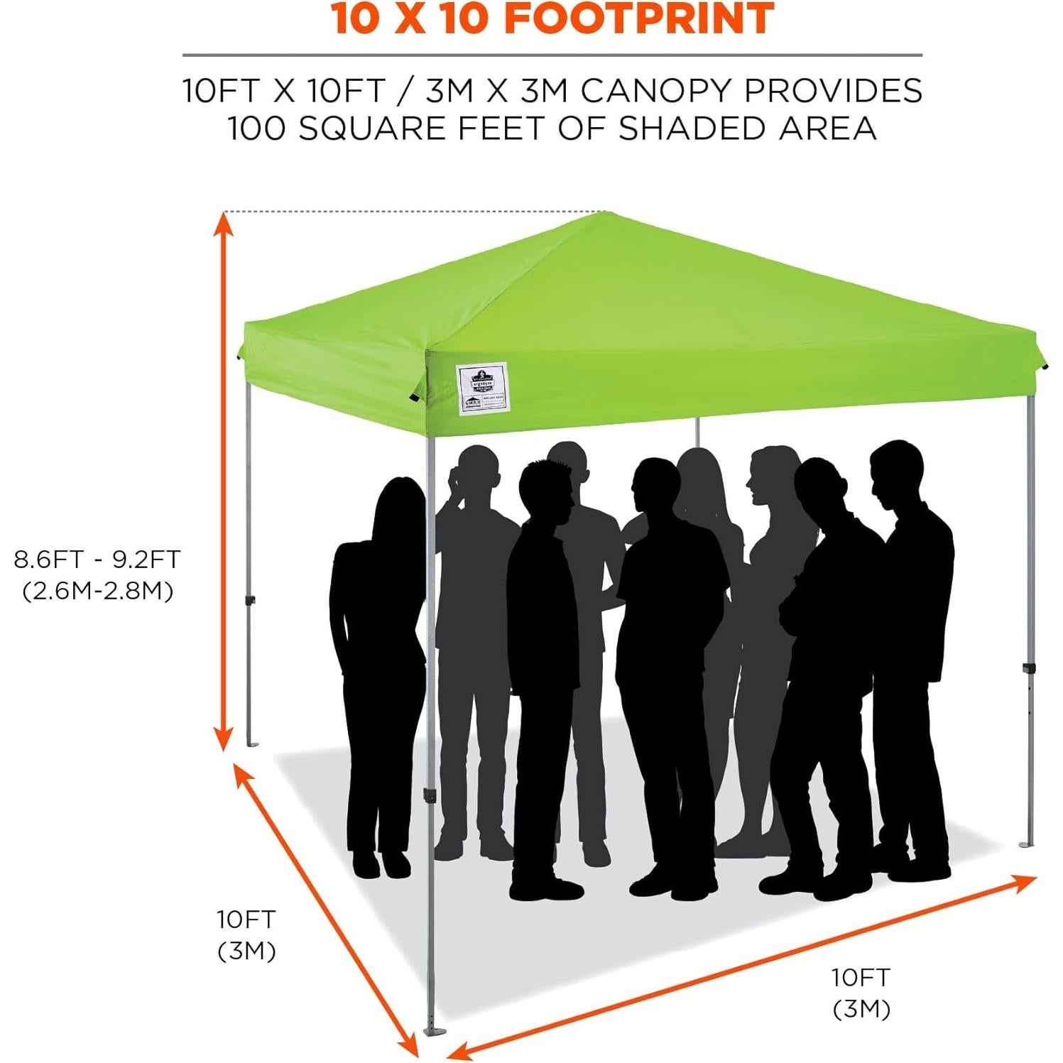 Carpa Plegable Ergodyne Refugio Instantáneo 3.05m x 3.05m Lima