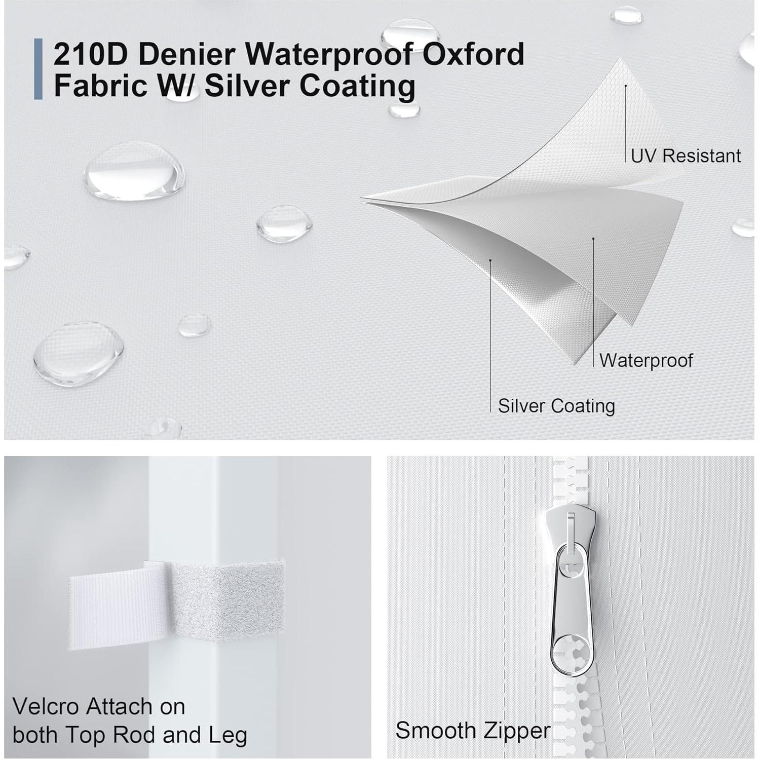 Morngardo Pop Up Canopy Tent Sidewalls Clearance, with Silver Coating for 10x10 Outdoor Ez Up Vendor Party Tent, Waterproof and UV Protection (Sidewall x3pcs)