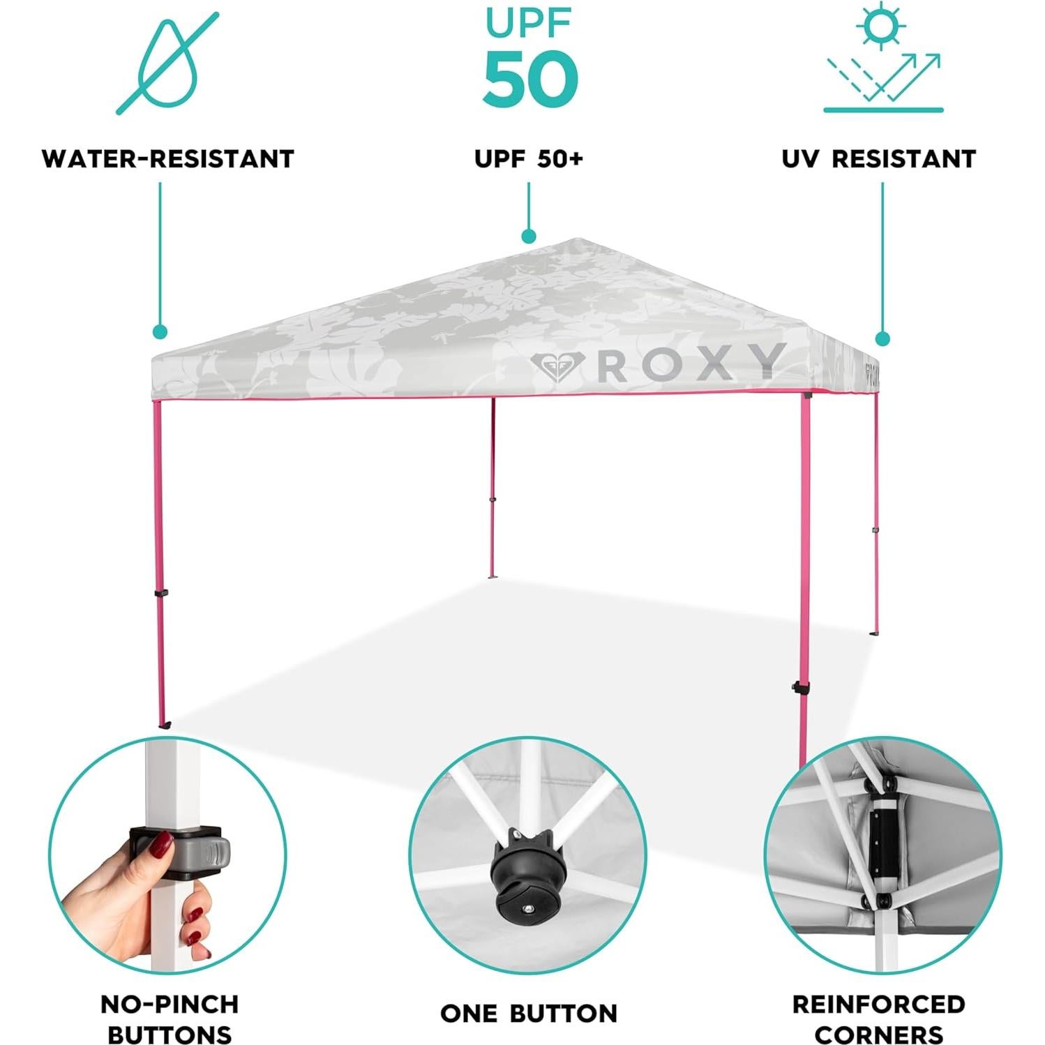 Carpa Plegable Roxy 10x10 Rosa Fucsia - Protección UV 50+