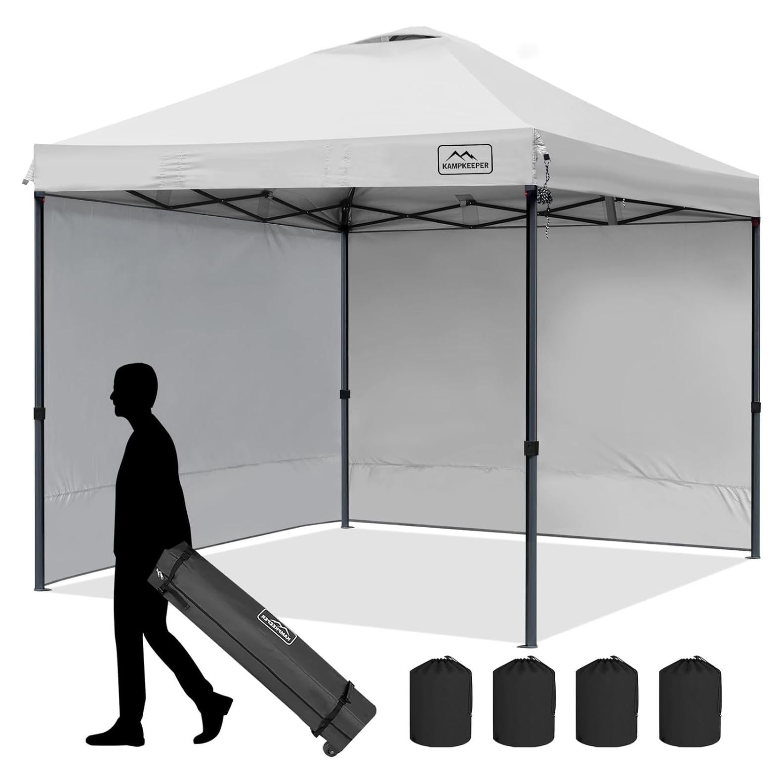 Carpa Plegable KAMPKEEPER 3x3m con 2 Paredes Laterales