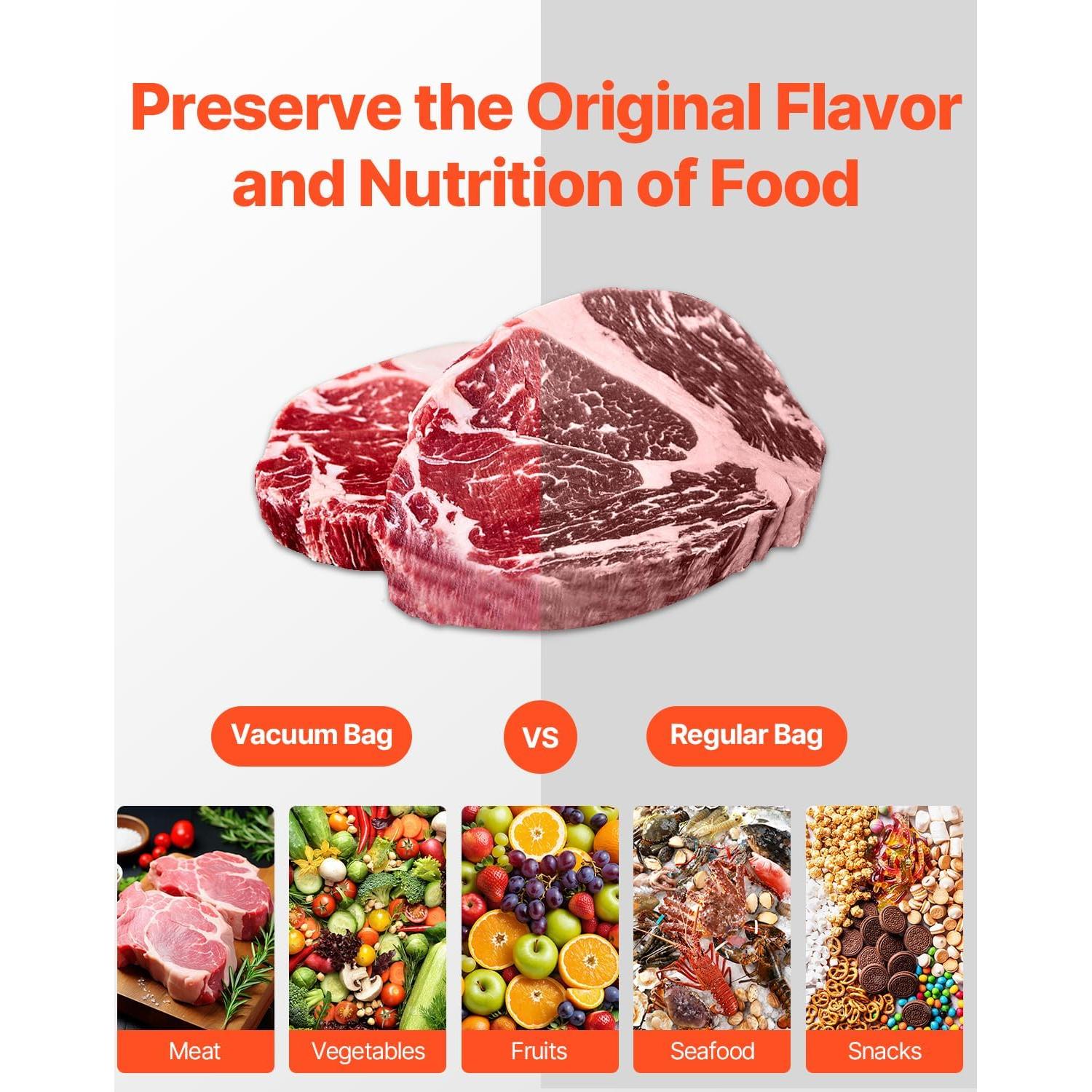 Bolsas de Sellado al Vacío VEVOR 2 Rollos 27.94 cm x 15.24 m