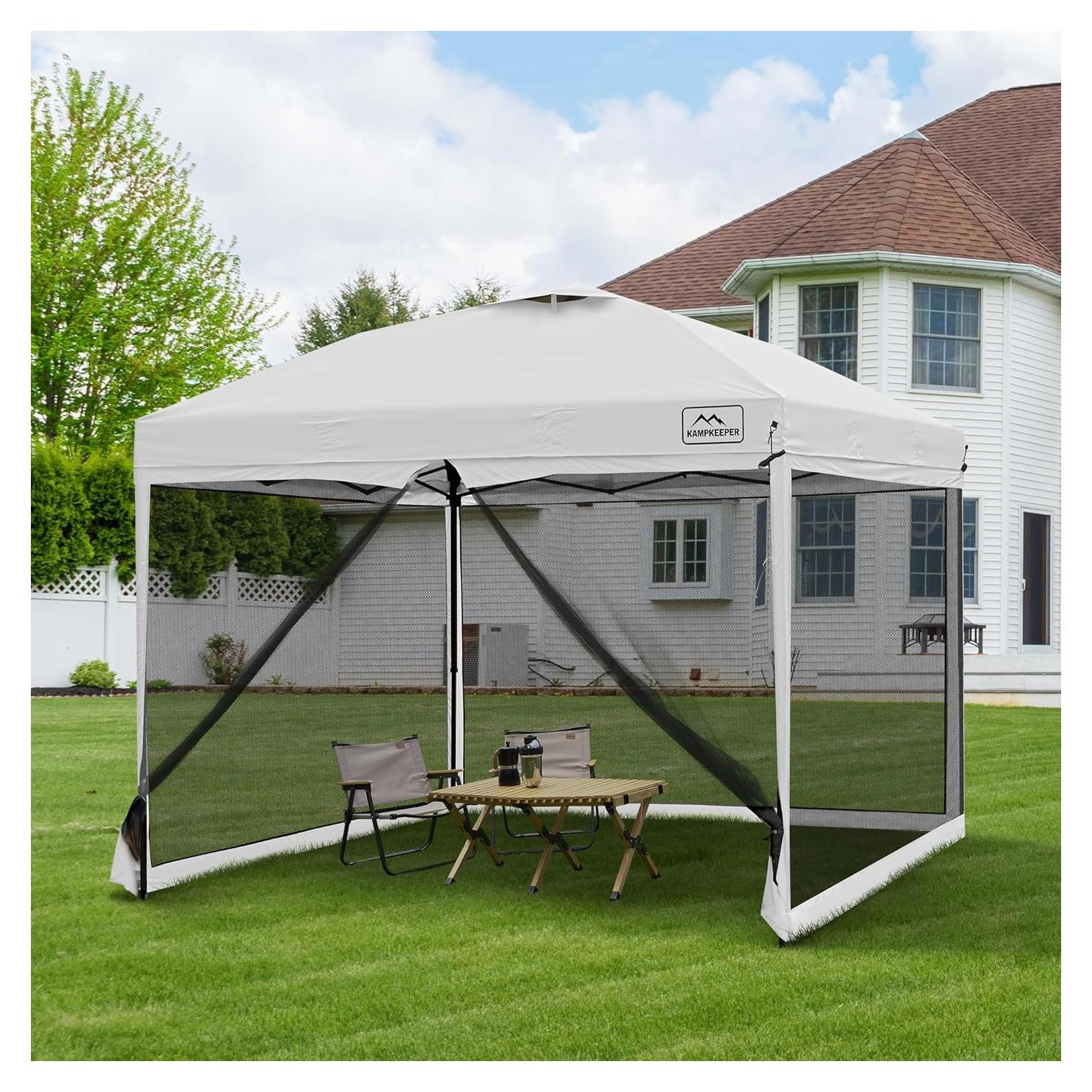 Carpa Pop Up KAMPKEEPER 3x3m con Mosquitera y 4 Sacos de Arena