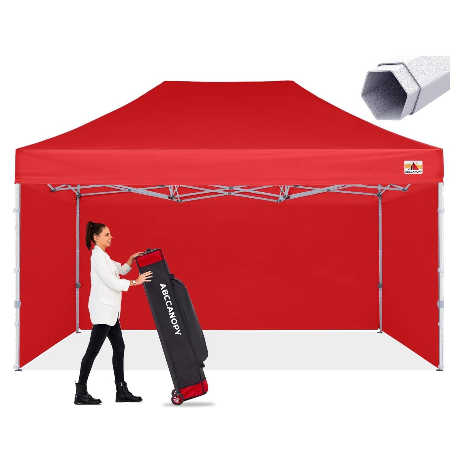 ABCCANOPY Premium Canopy Tent Commercial Instant Shade 10x15 Premium-Series, Red