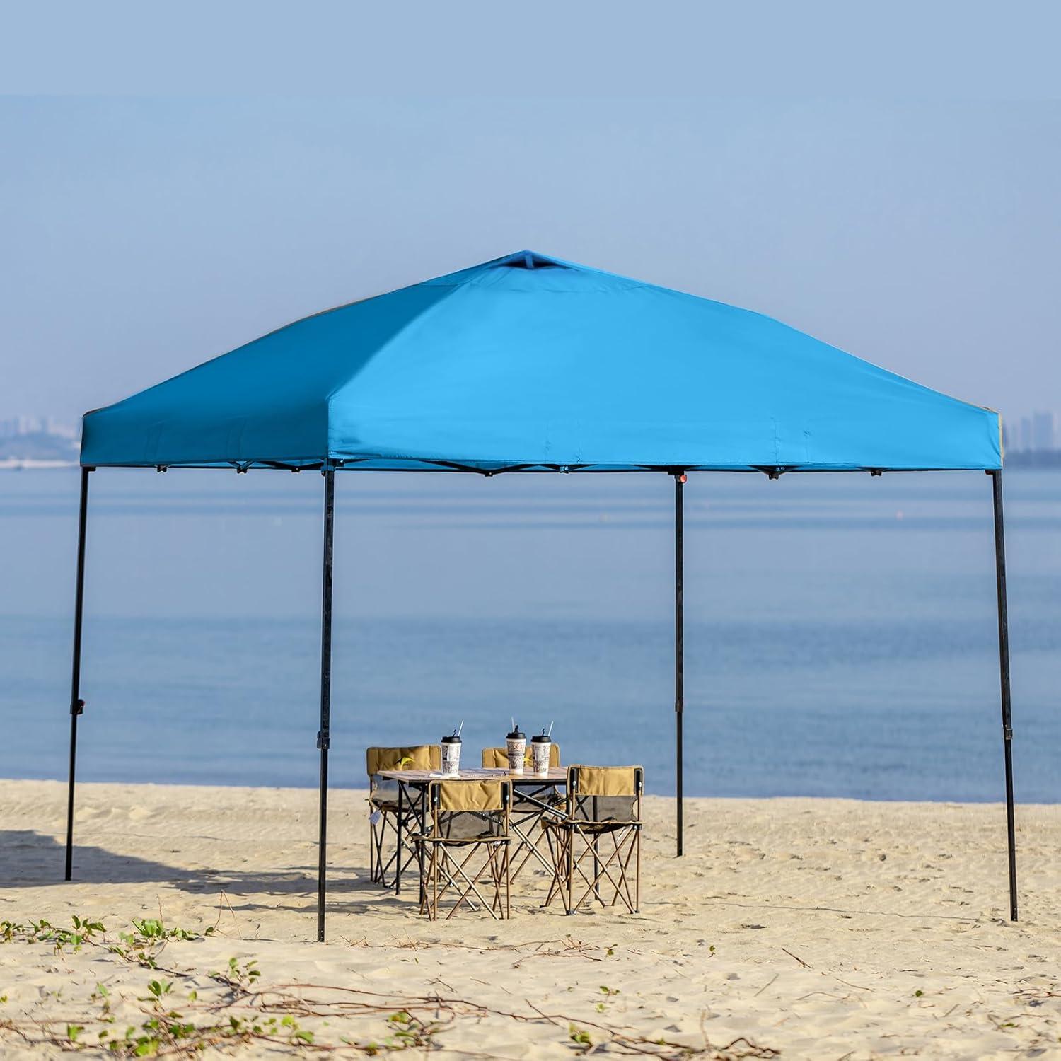 Techo de Carpa 10x10 ZONGTI Azul Cielo Impermeable y UV