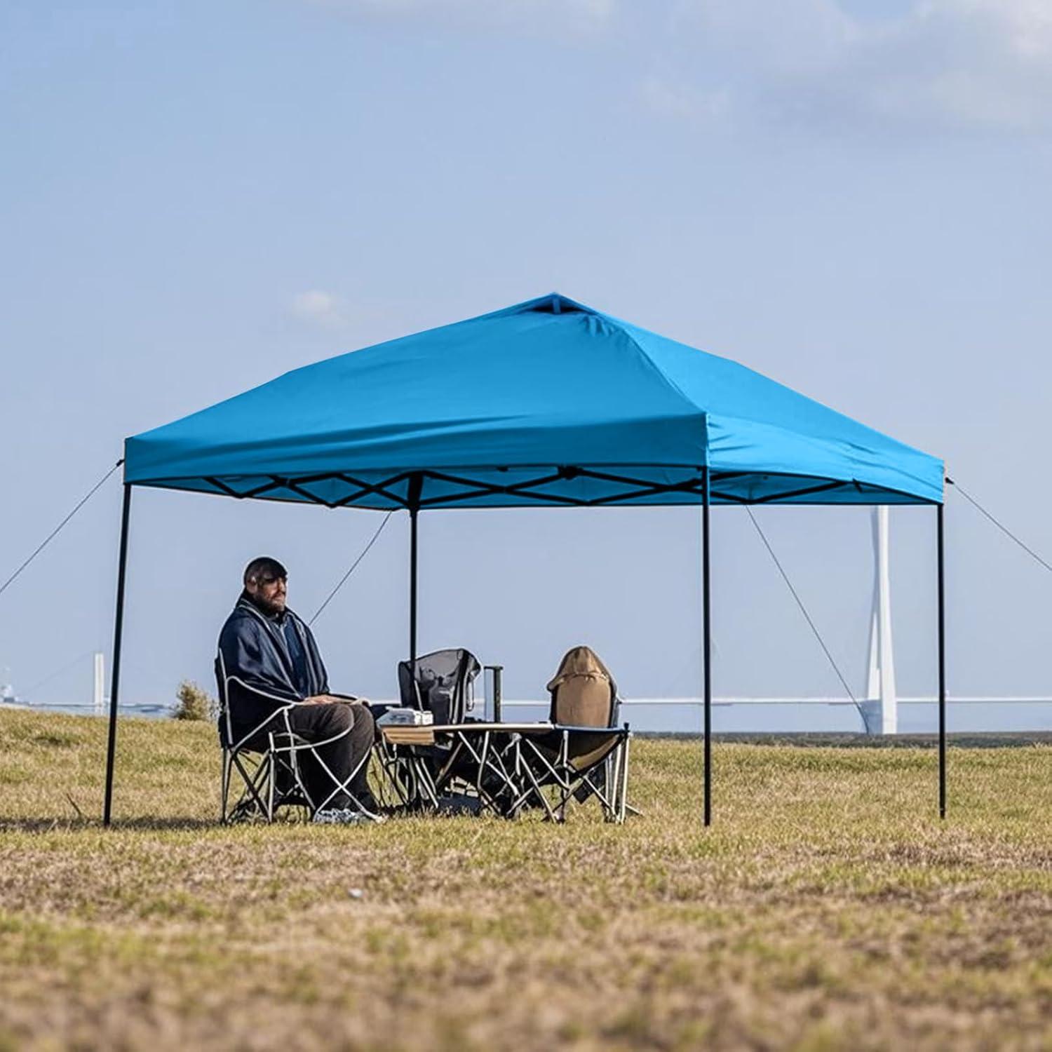 Techo de Carpa 10x10 ZONGTI Azul Cielo Impermeable y UV