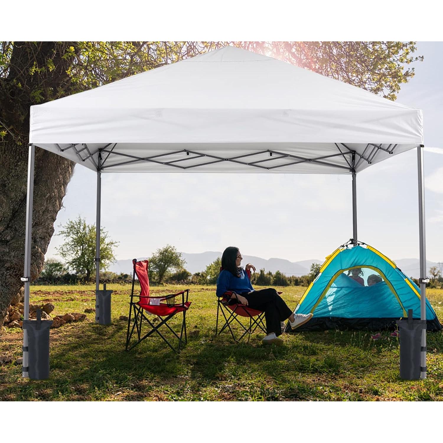 Bolsa de Arena COOSHADE para Carpa - Paquete de 4, 54.43 kg, Negro