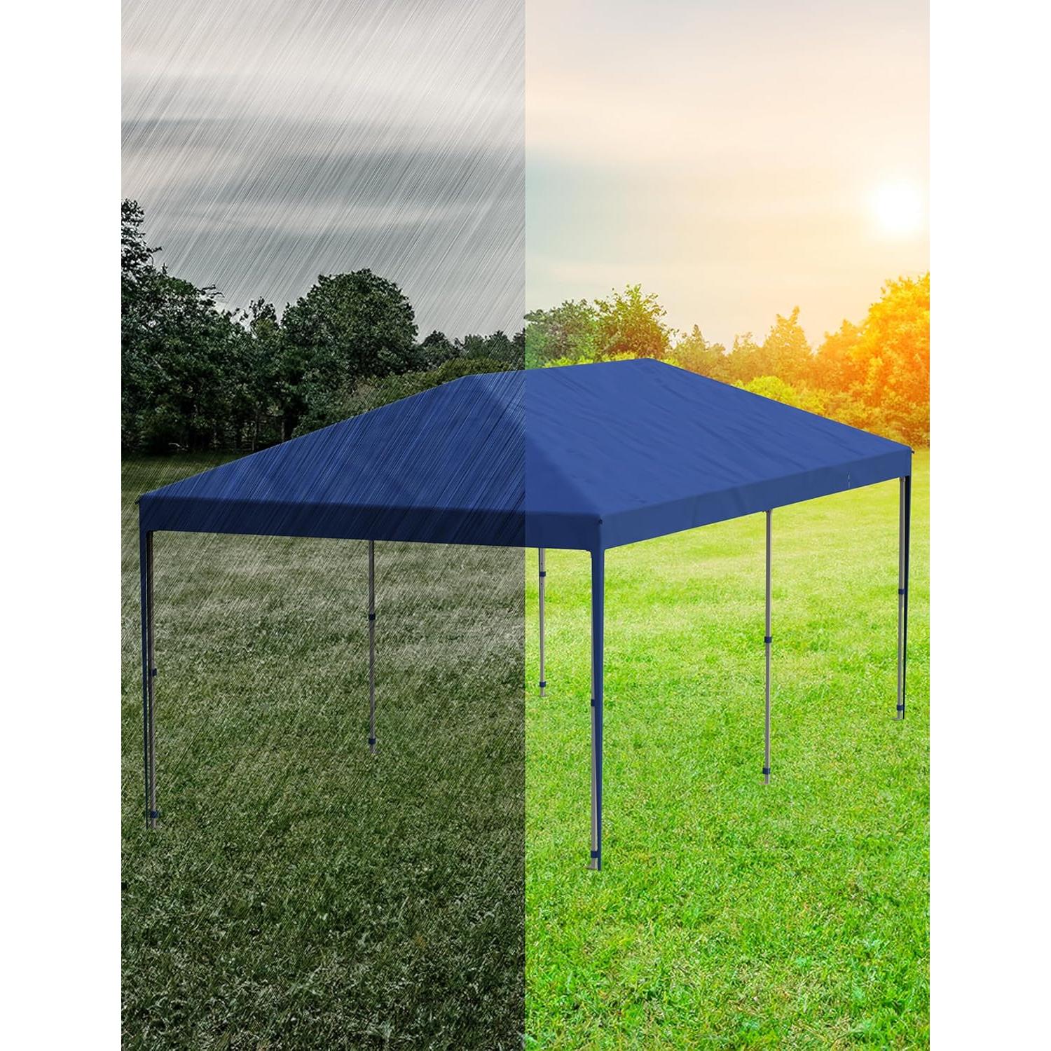 10'x 20' Pop Up Canopy Tent for Parties, Heavy Duty Commercial Canopy Tent Outdoor Vendor Party Tent Waterproof Gazebo Shelter for Patio Outdoor Party Events, Blue