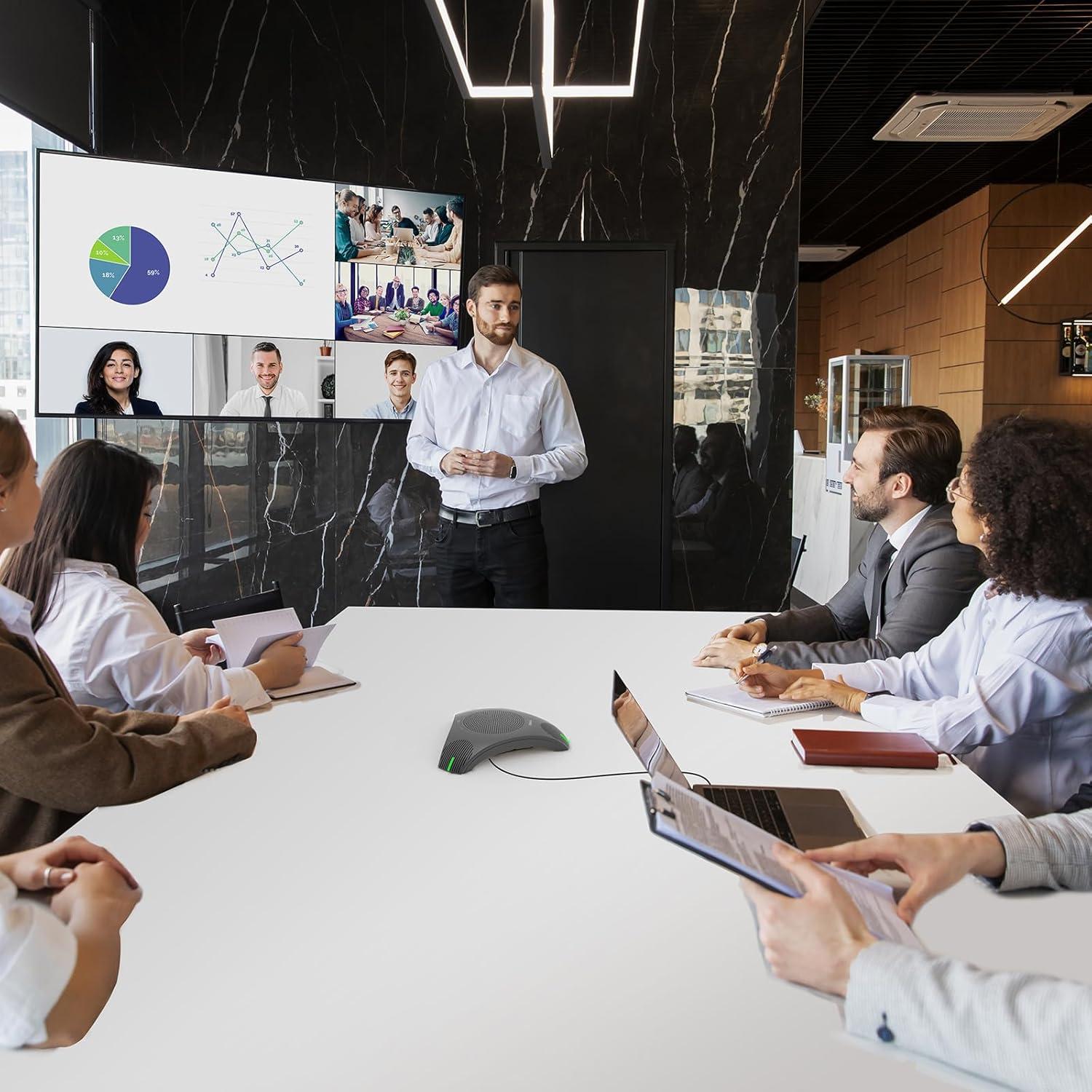 Altavoz USB RayBit PODmini - Micrófono 360° para Conferencias