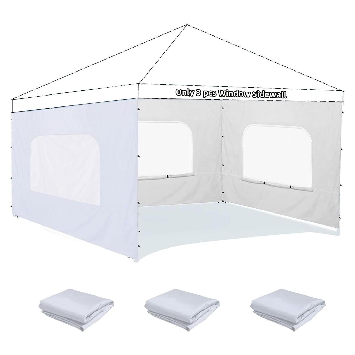 Pared Lateral con Ventana Jorohiker para Toldo 10x10 - Paquete de 3