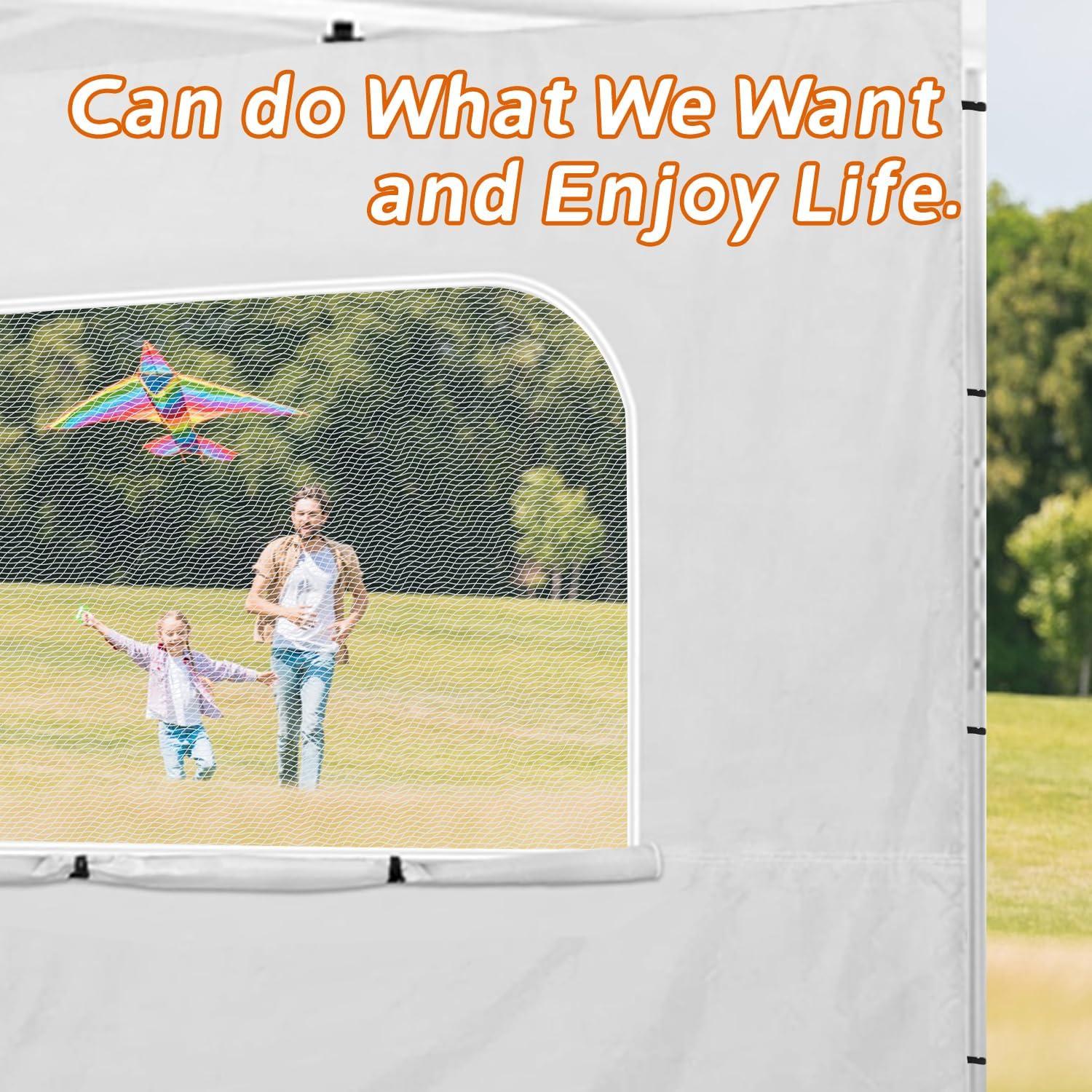 Pared Lateral con Ventana Jorohiker para Toldo 10x10 - Paquete de 3