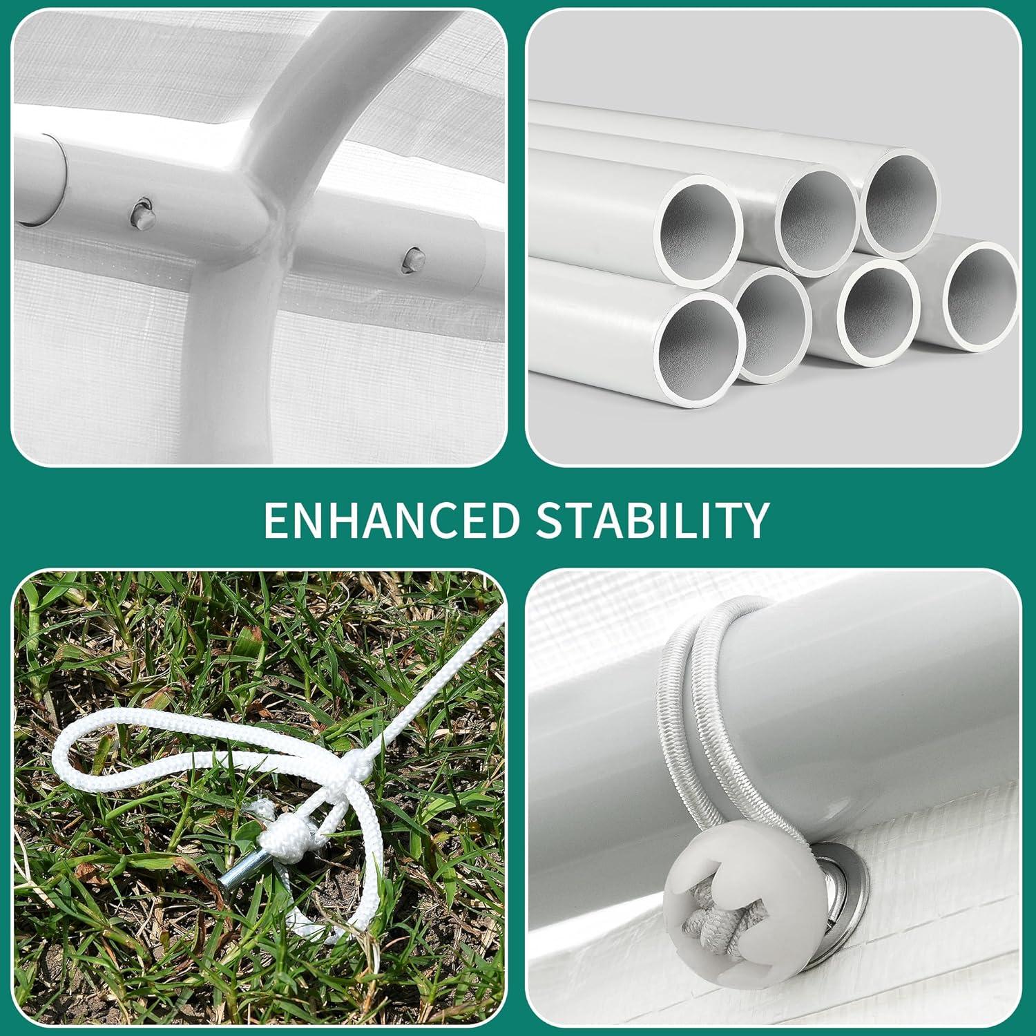 YITAHOME 20x40FT Party Tent Heavy Duty Wedding Tent Event Shelters Outdoor Canopy Upgraded Galvanized Steel Carport with Removable Sidewall Windows for Commercial and Parties (White)