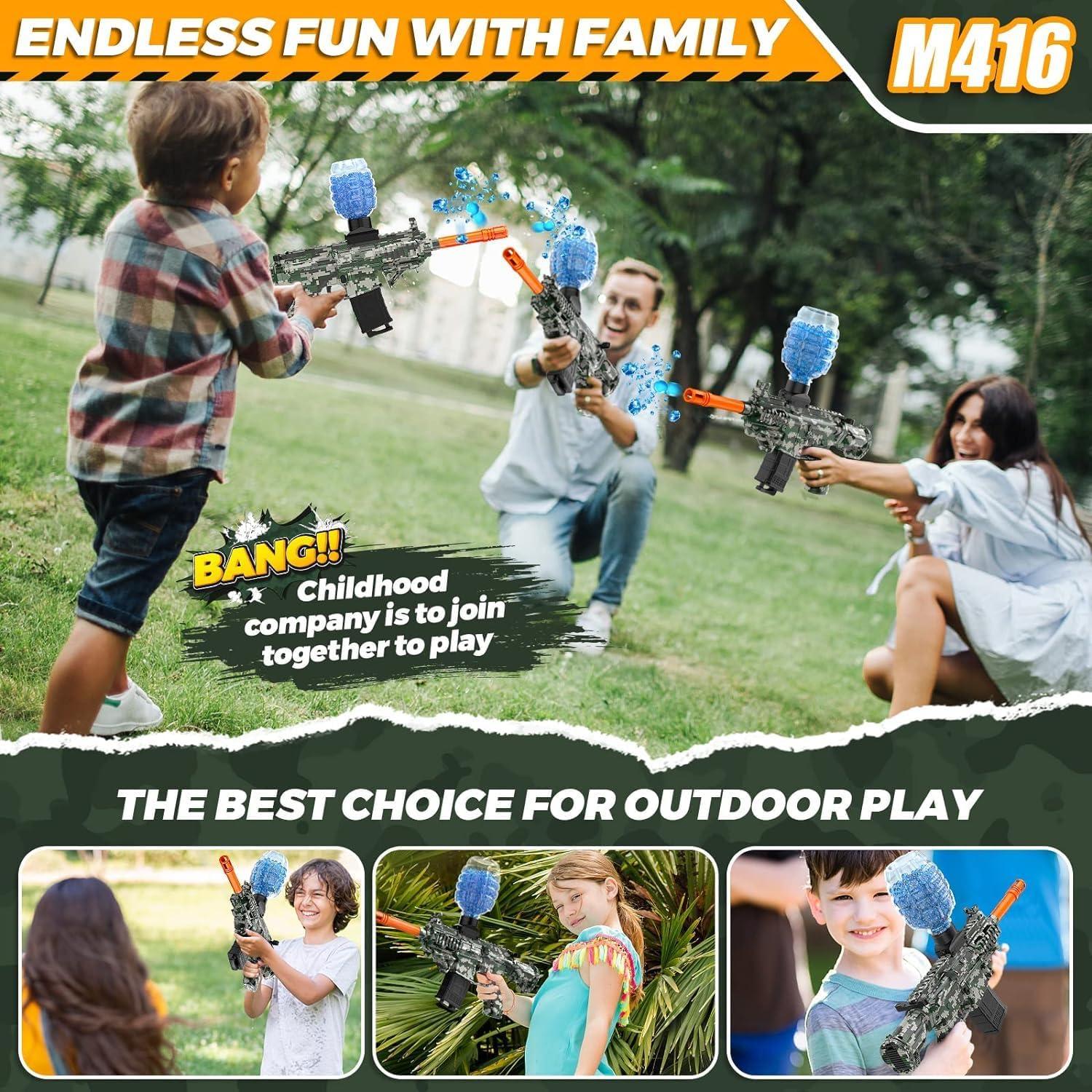 Blaster de Gel Eléctrico JANNIRESS Verde 34.9x18.9cm