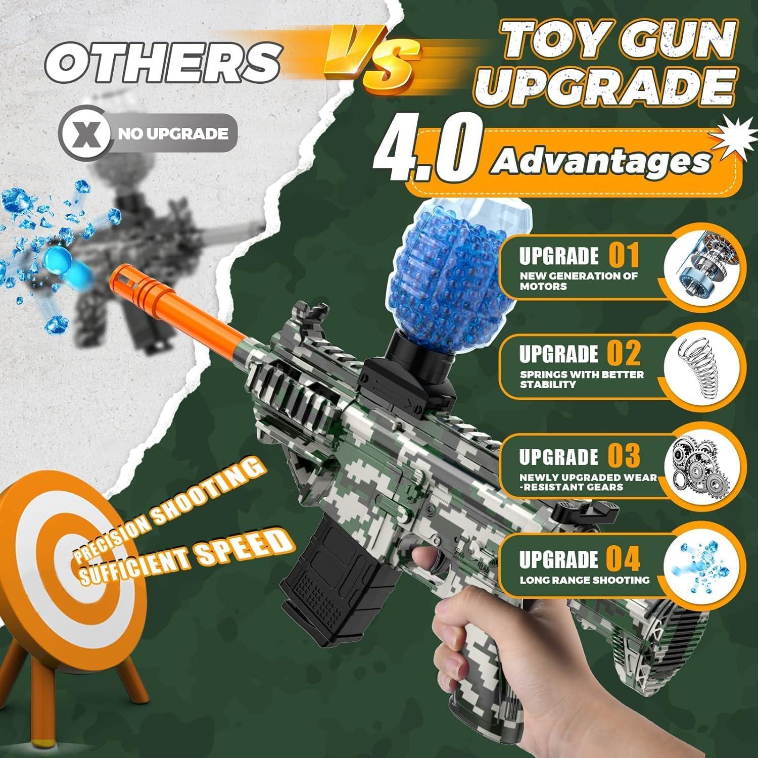 Blaster de Gel Eléctrico JANNIRESS Verde 34.9x18.9cm