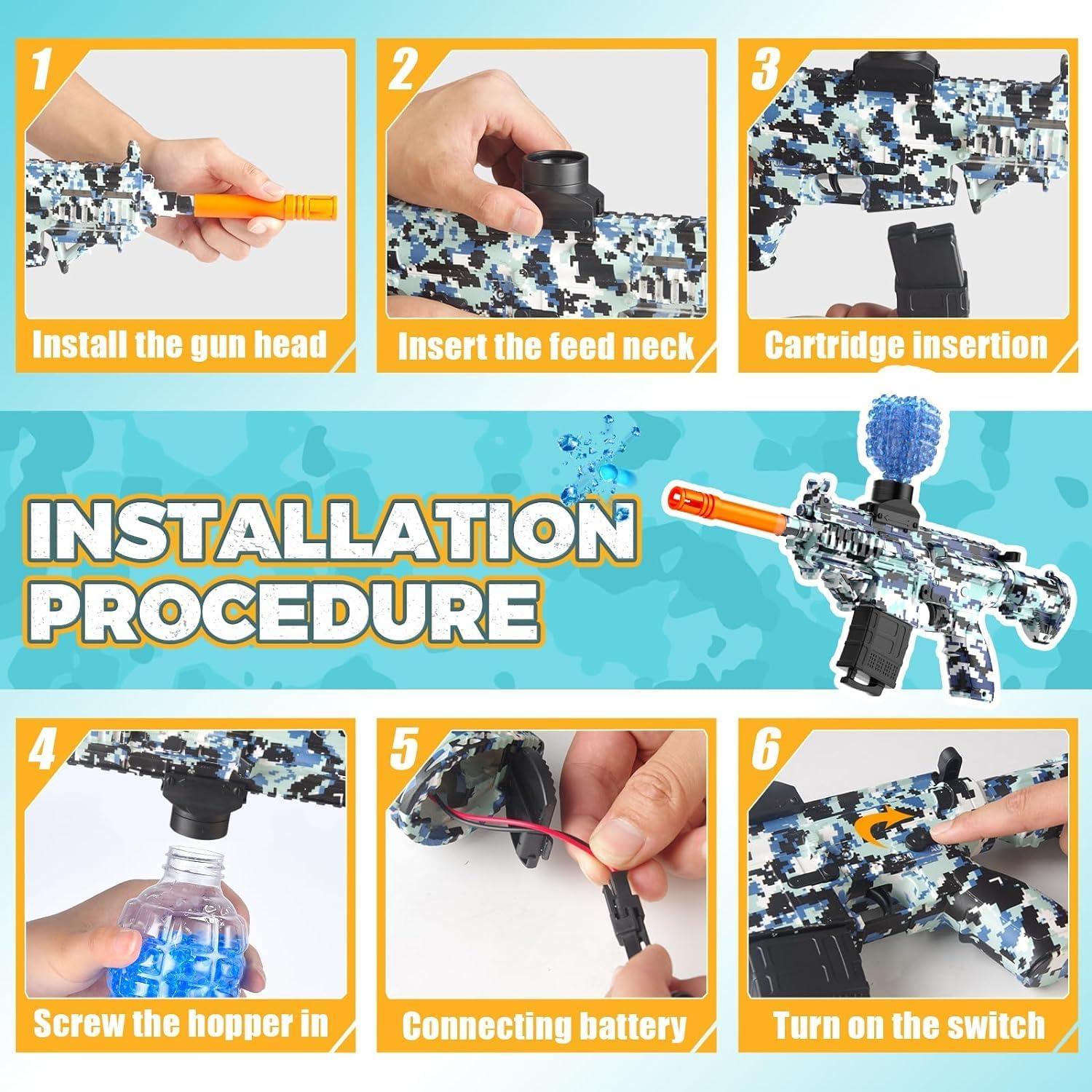 Blaster de Gel Eléctrico JANNIRESS Verde 34.9x18.9cm