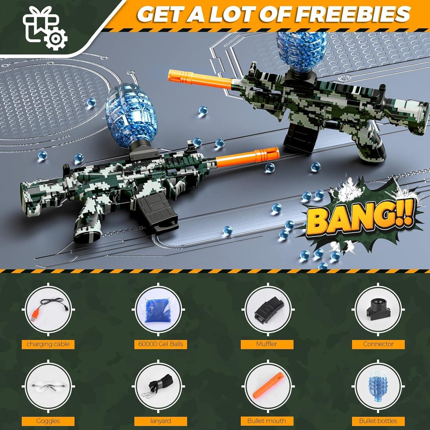 Blaster de Gel Eléctrico JANNIRESS Verde 34.9x18.9cm