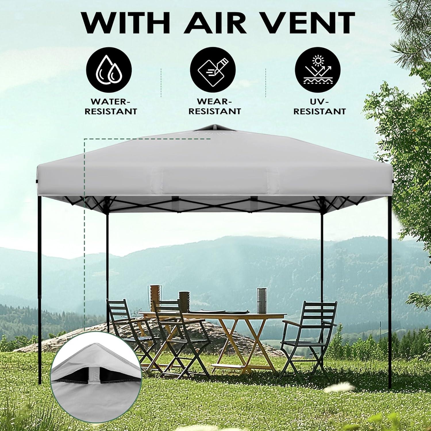 Cubierta Superior de Reemplazo Rinling 10x10ft Gris para Carpa