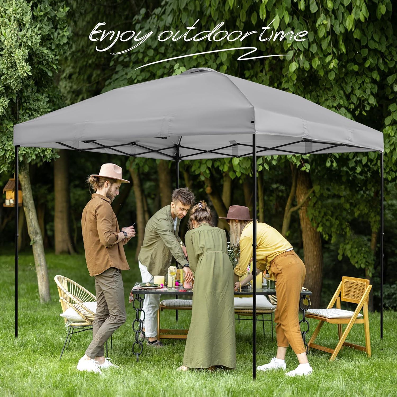 Cubierta Superior de Reemplazo Rinling 10x10ft Gris para Carpa