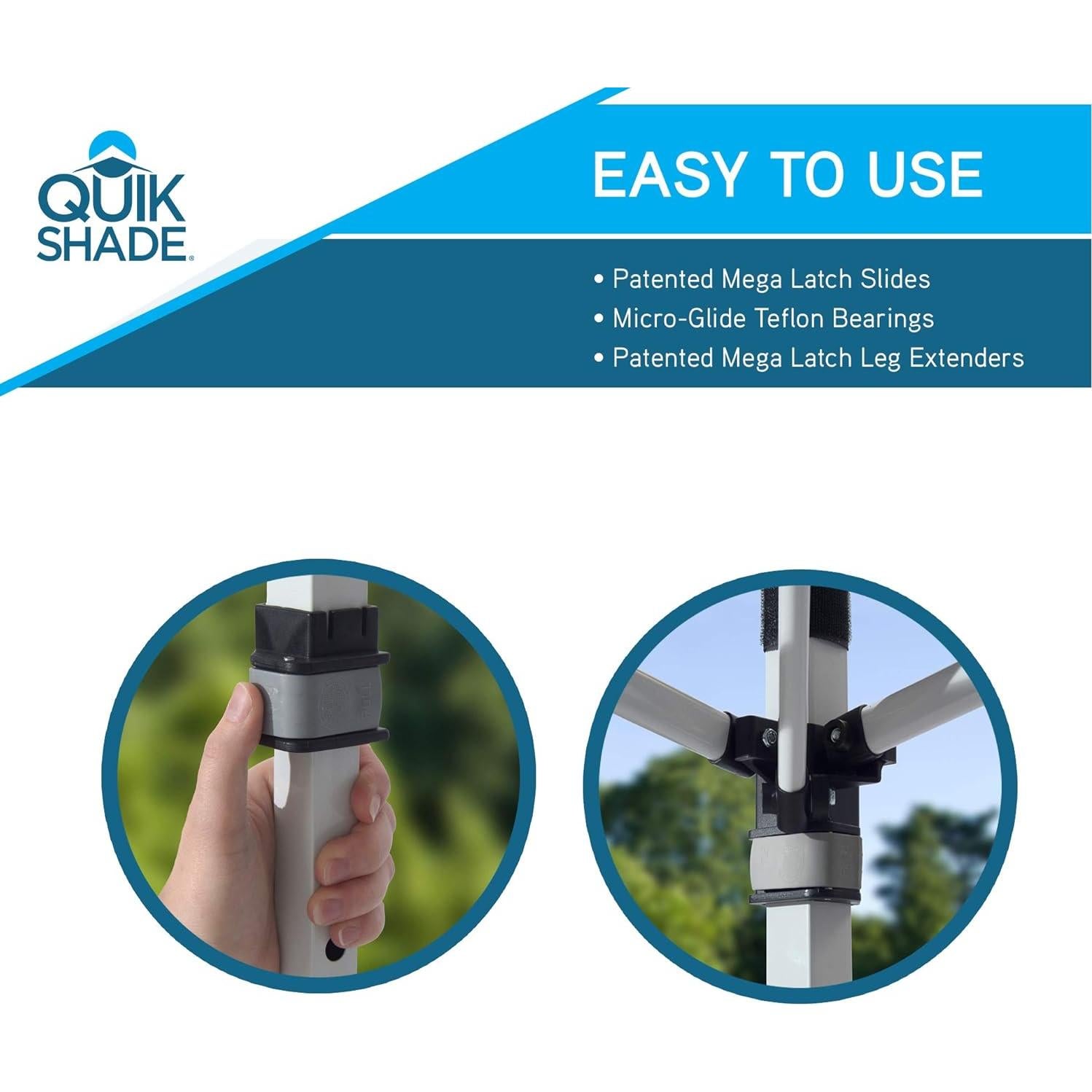 Quik Shade Commercial 10 x 10 ft. Straight Leg Canopy, White