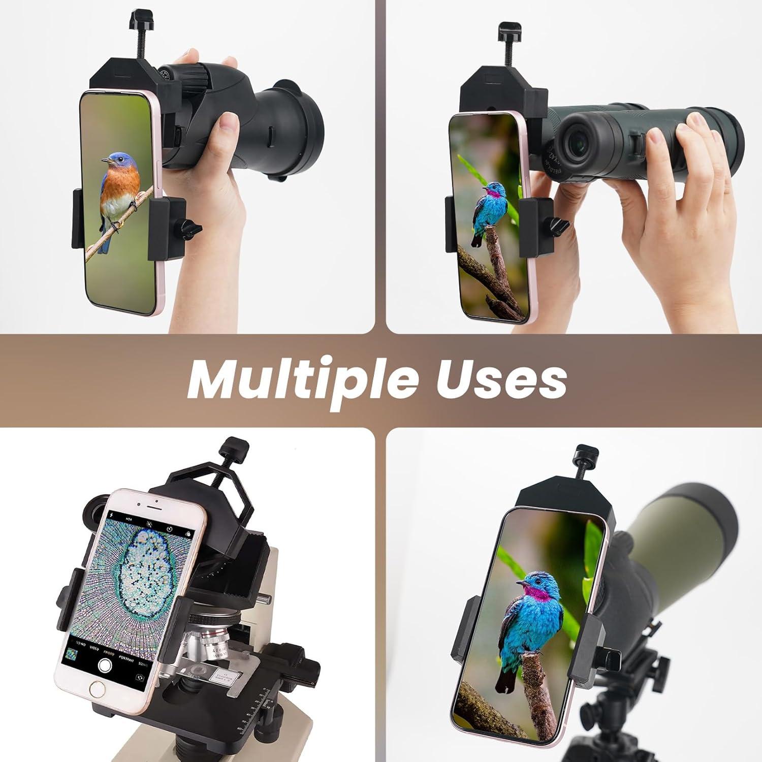 Adaptador para Smartphone Gosky - Compatible con Telescopios y Prismáticos