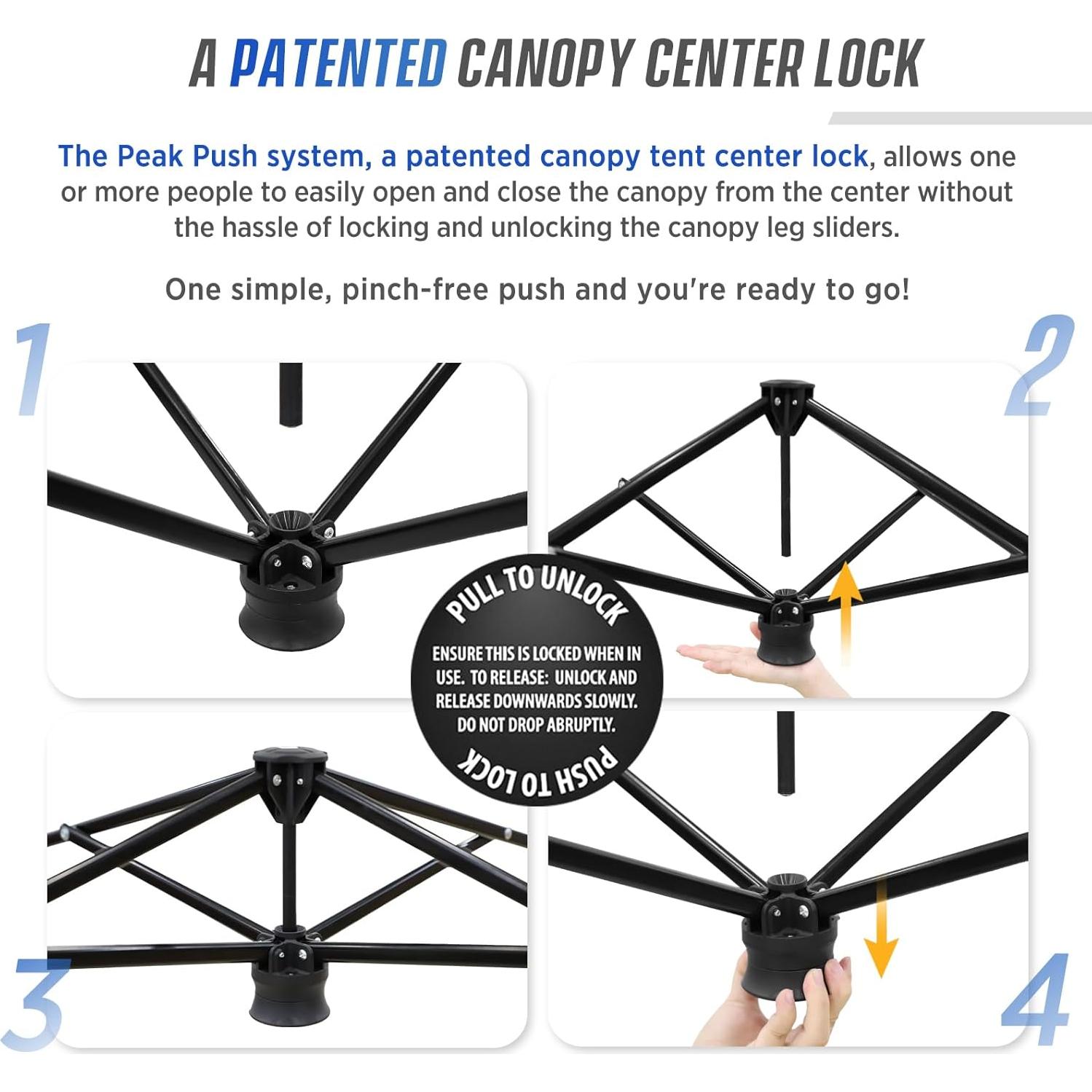 Tienda Plegable EAGLE PEAK 2.44x2.44m con Pared Lateral Púrpura