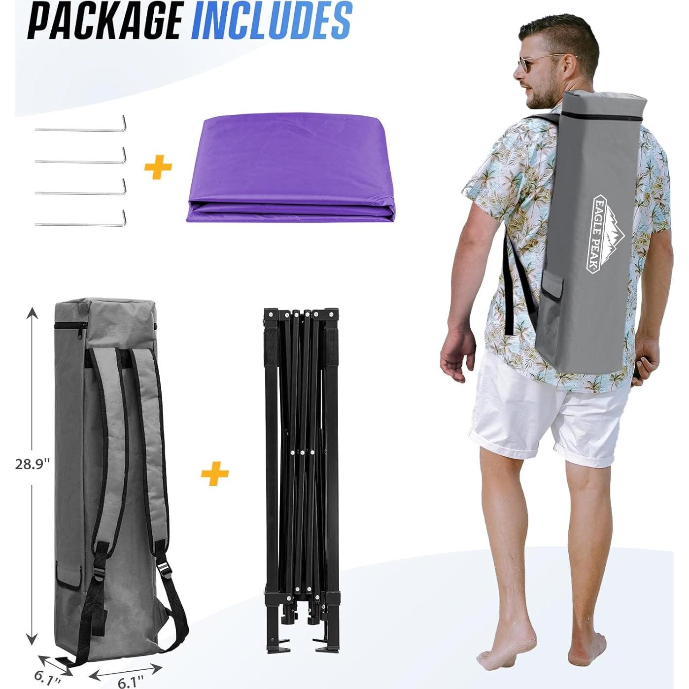 Tienda Plegable EAGLE PEAK 2.44x2.44m con Pared Lateral Púrpura