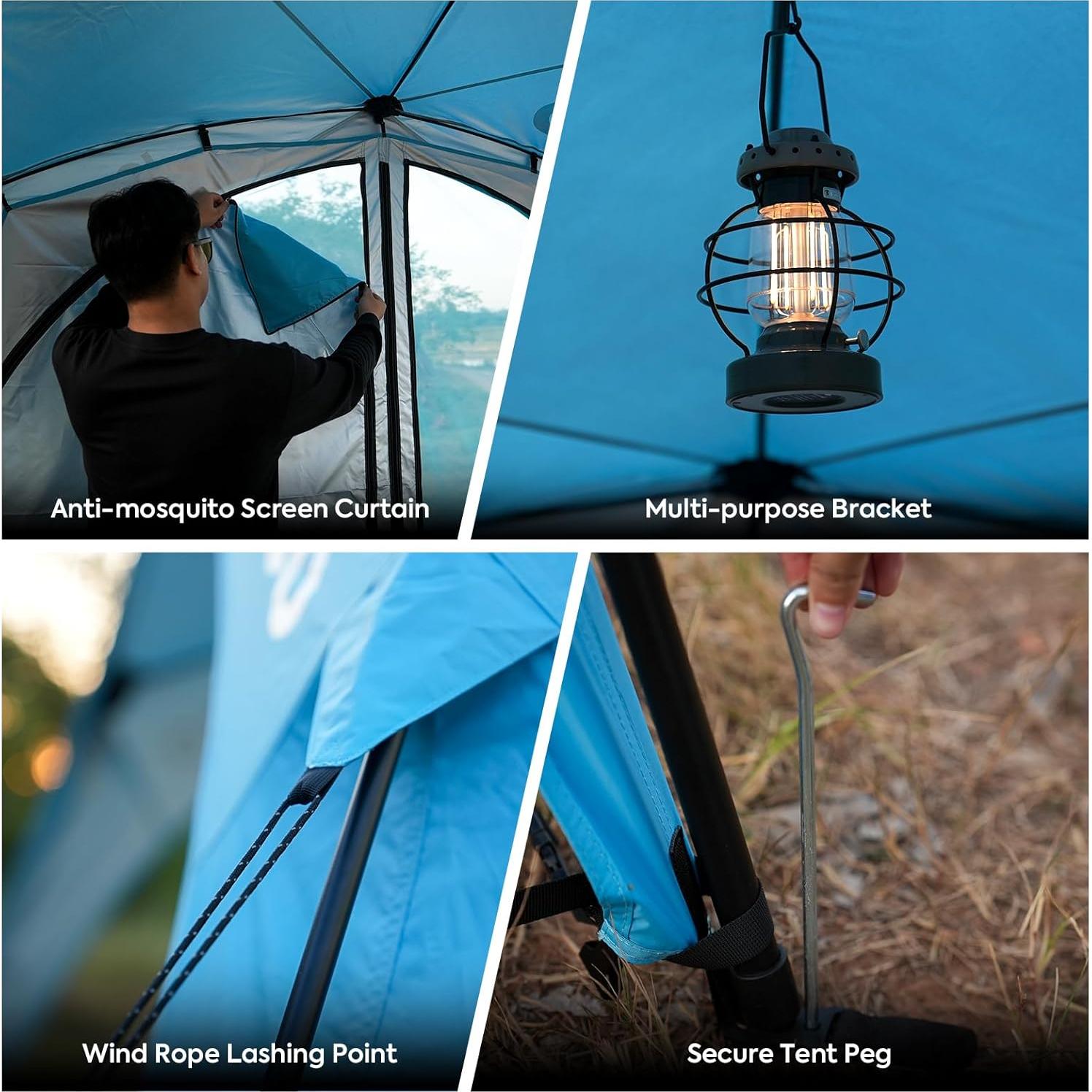 ICECO 10x10ft Canopy Tent - Easy Setup Pop Up Tent with UPF50+ Sun Shelter, Portable for Beach, Parties, Sporting Events, Camping & Outdoor Activities, Includes Carrying Bag (Fits 4-8 Persons)