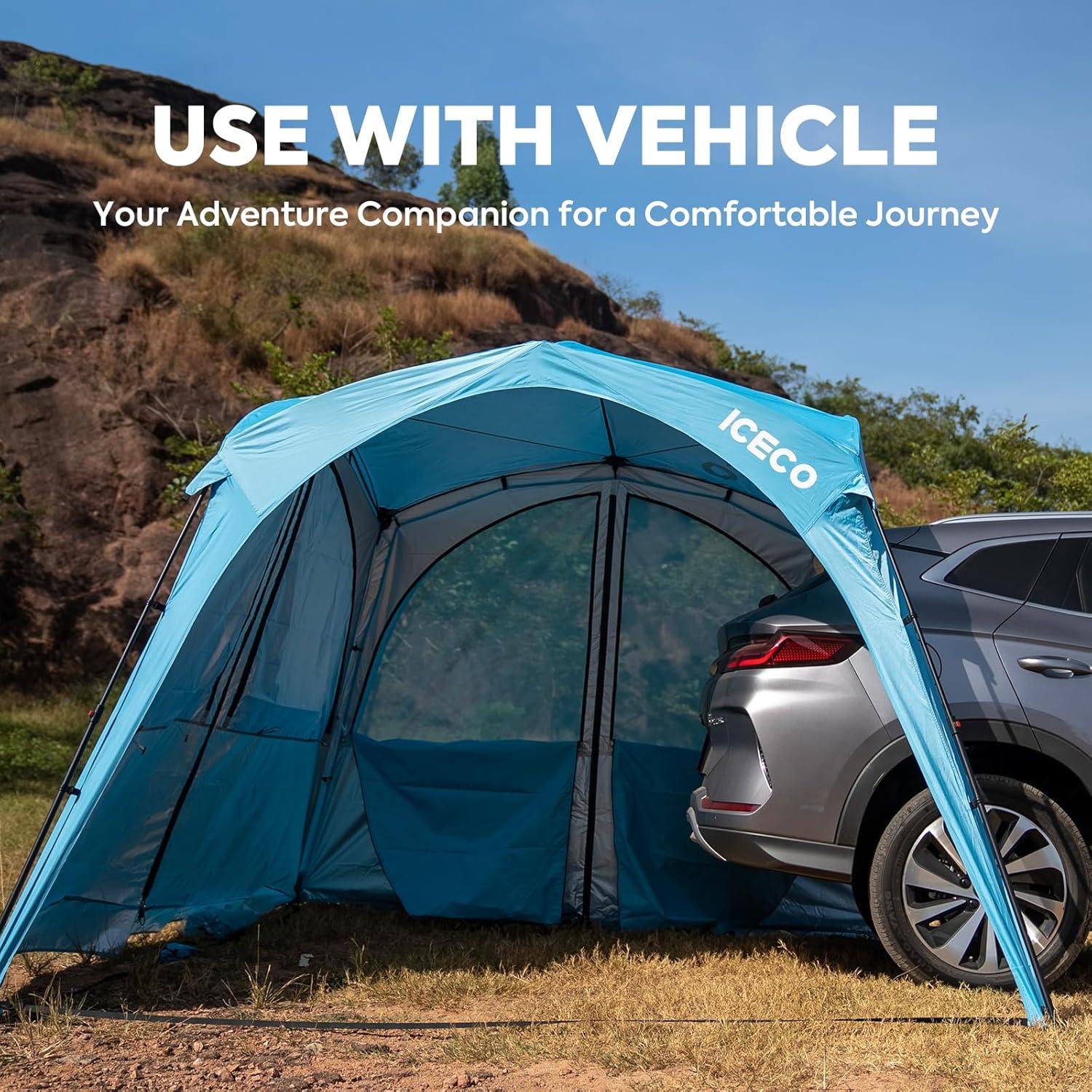 ICECO 10x10ft Canopy Tent - Easy Setup Pop Up Tent with UPF50+ Sun Shelter, Portable for Beach, Parties, Sporting Events, Camping & Outdoor Activities, Includes Carrying Bag (Fits 4-8 Persons)