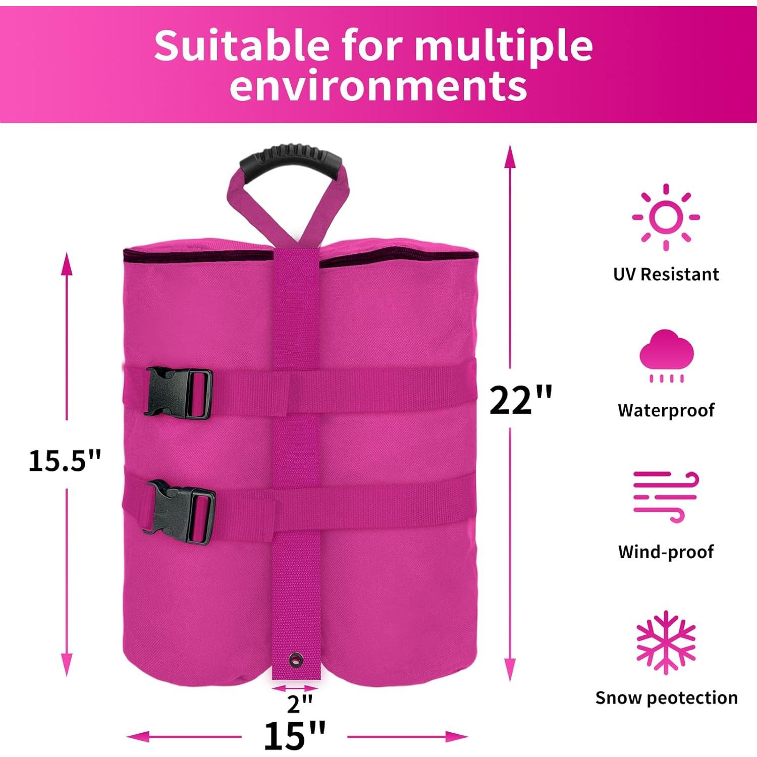 Canopy Weight Bags Set of 4, 1680D Heavy Duty Leg Canopy Weights Sand Bags for Pop up Canopy Tent,Instant Outdoor Sun Shelter Canopy,Patio Umbrella