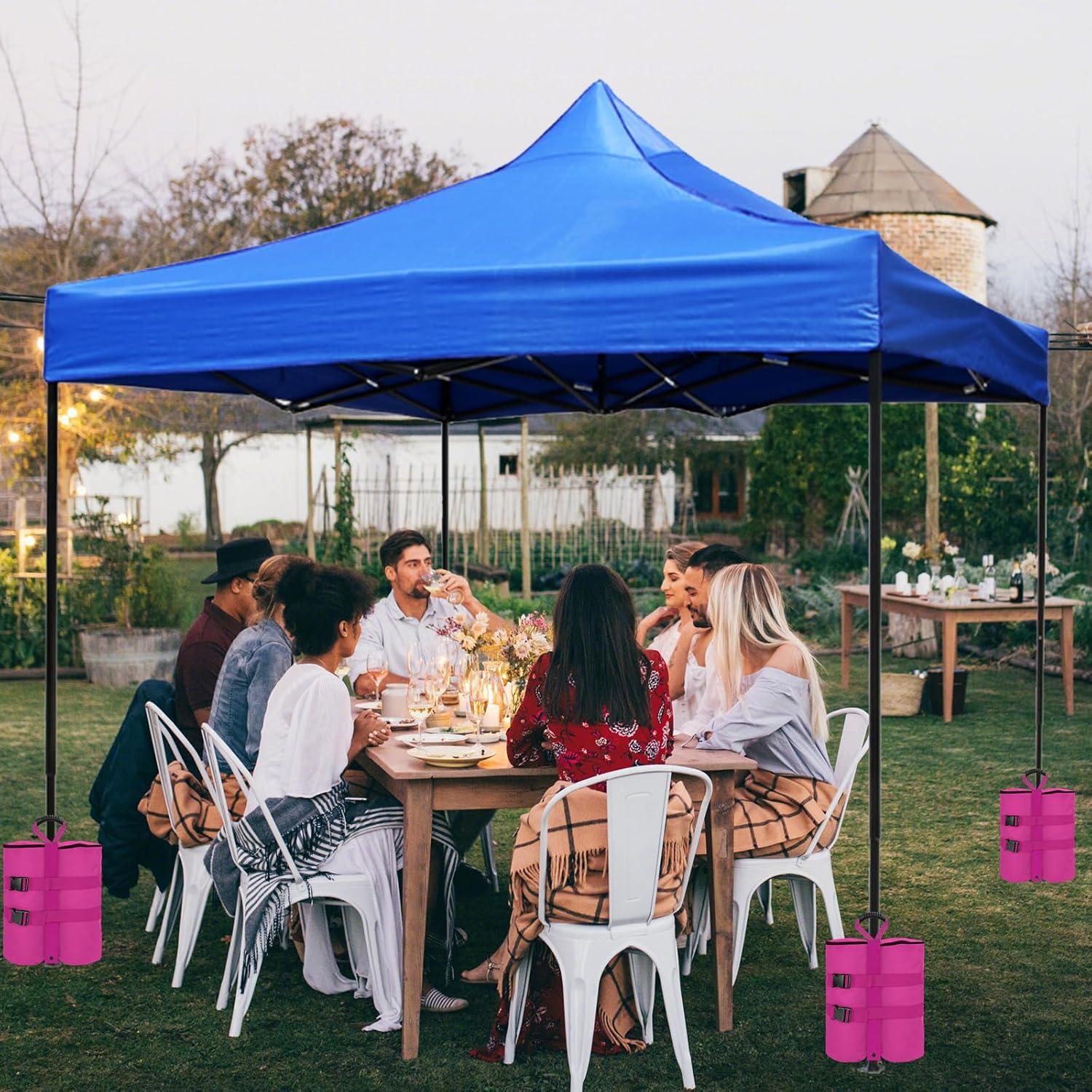 Canopy Weight Bags Set of 4, 1680D Heavy Duty Leg Canopy Weights Sand Bags for Pop up Canopy Tent,Instant Outdoor Sun Shelter Canopy,Patio Umbrella