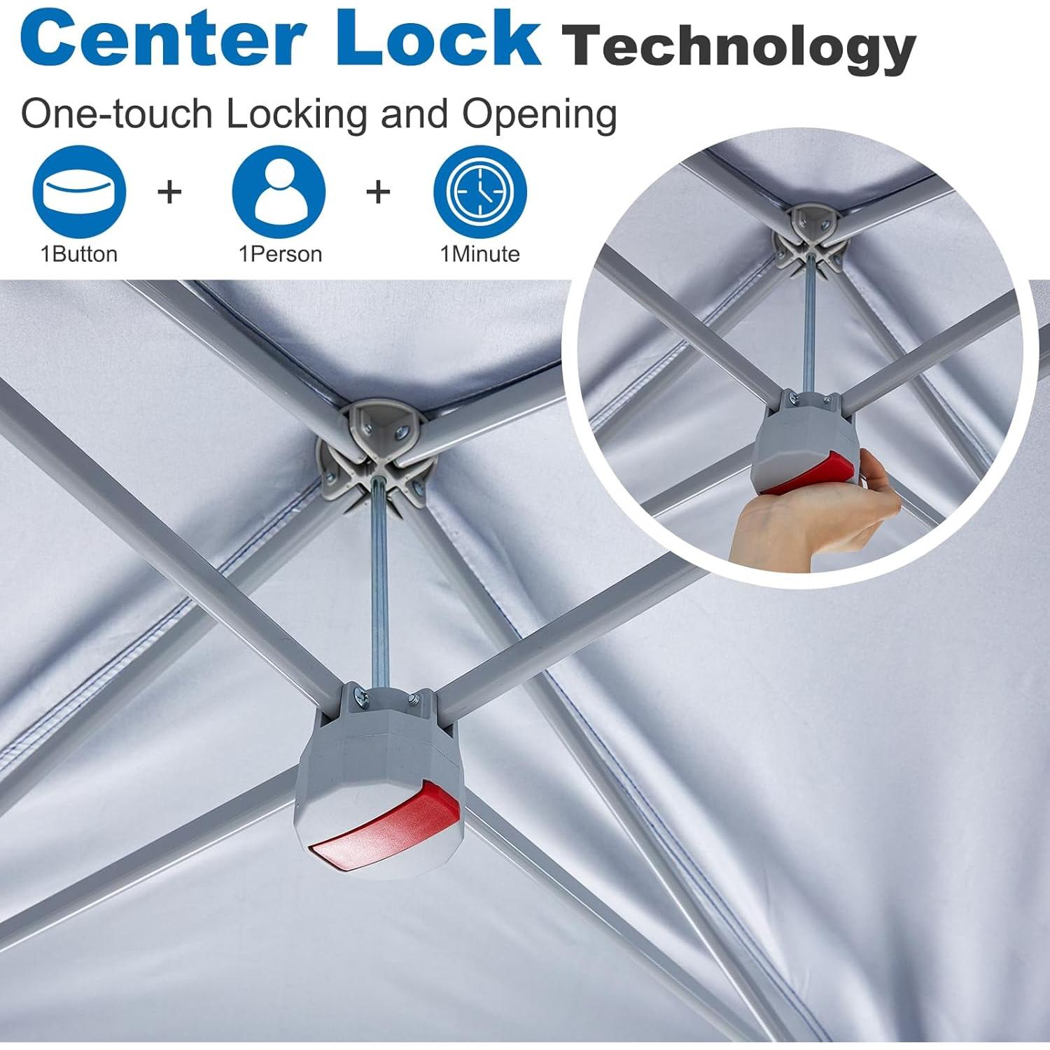 Carpa Plegable MASTERCANOPY 13x13 con Bolsa y Ruedas